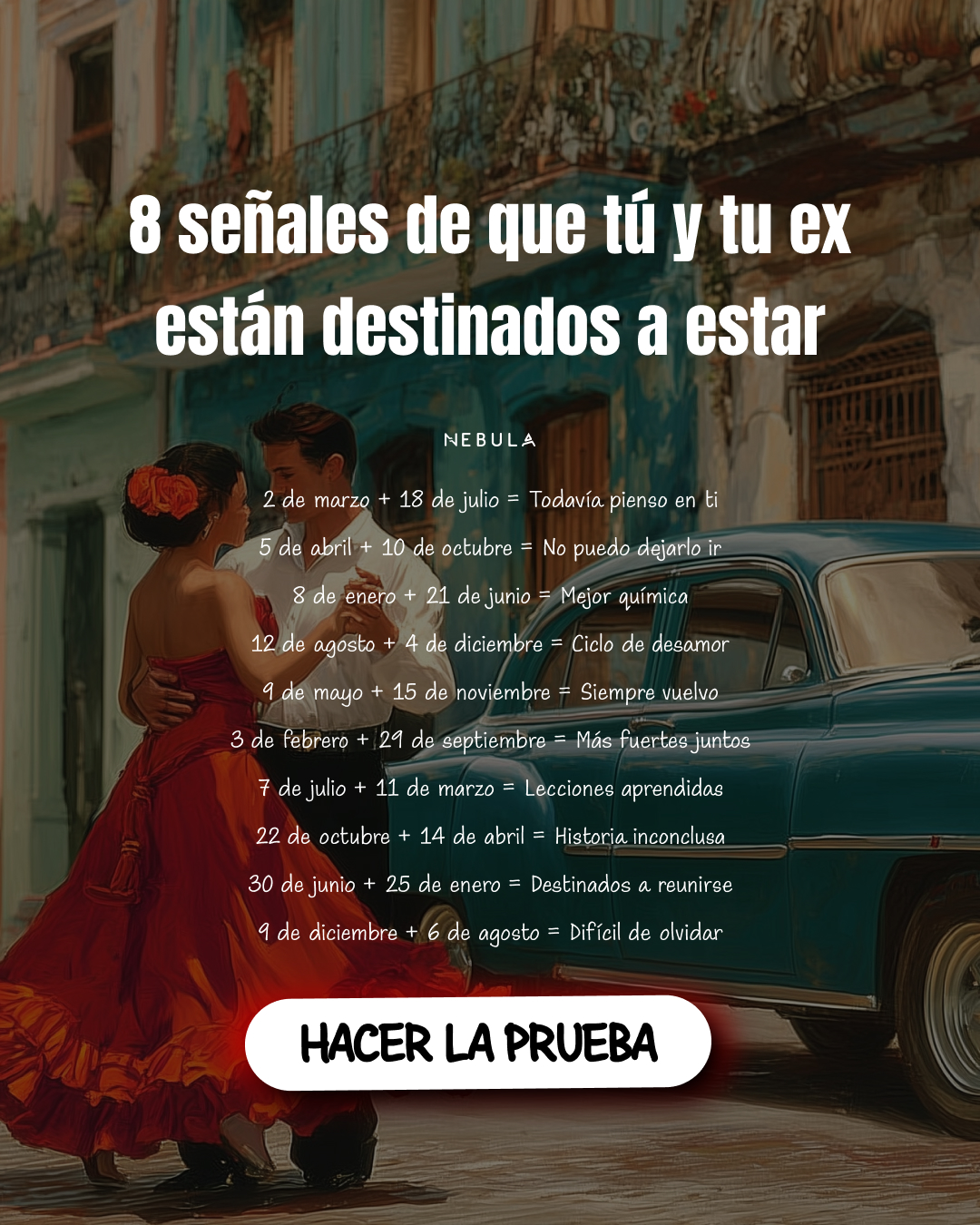 Nebula: Does my ex returns? Facebook ad