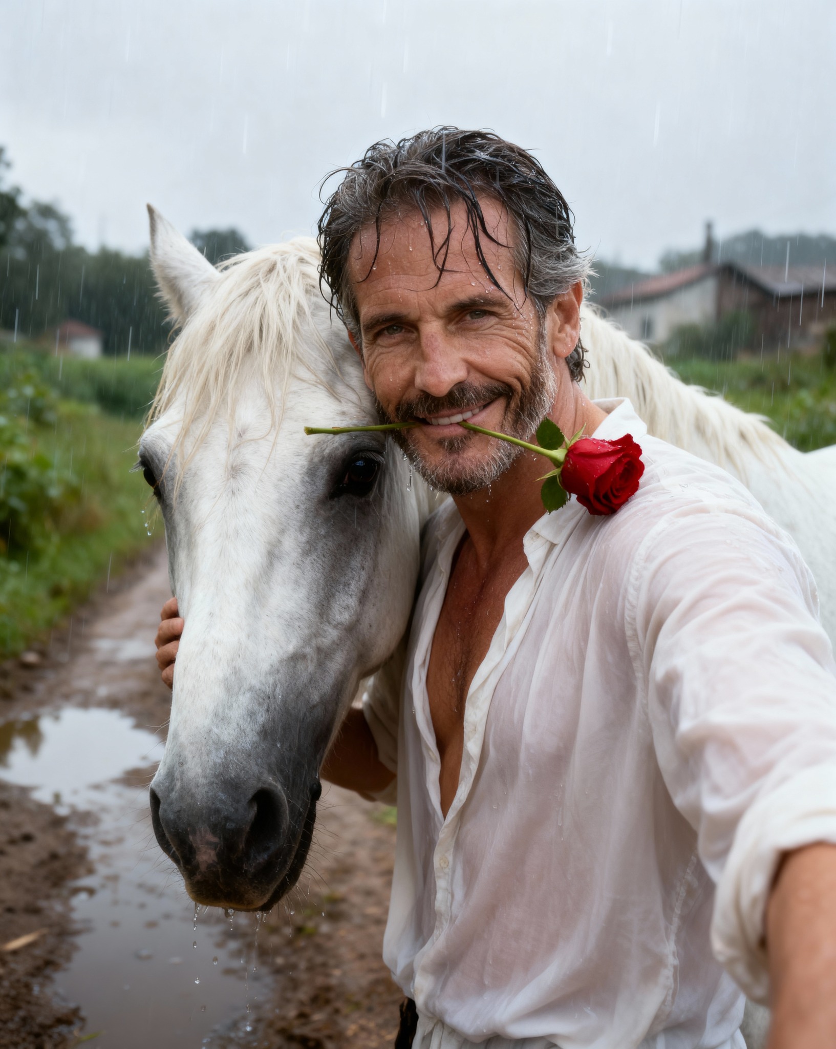 Single Dad 50+ Facebook ad: The rain caught me off guard today during…