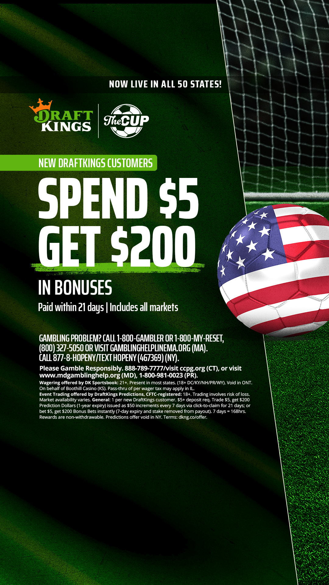 DraftKings Sports Facebook ad