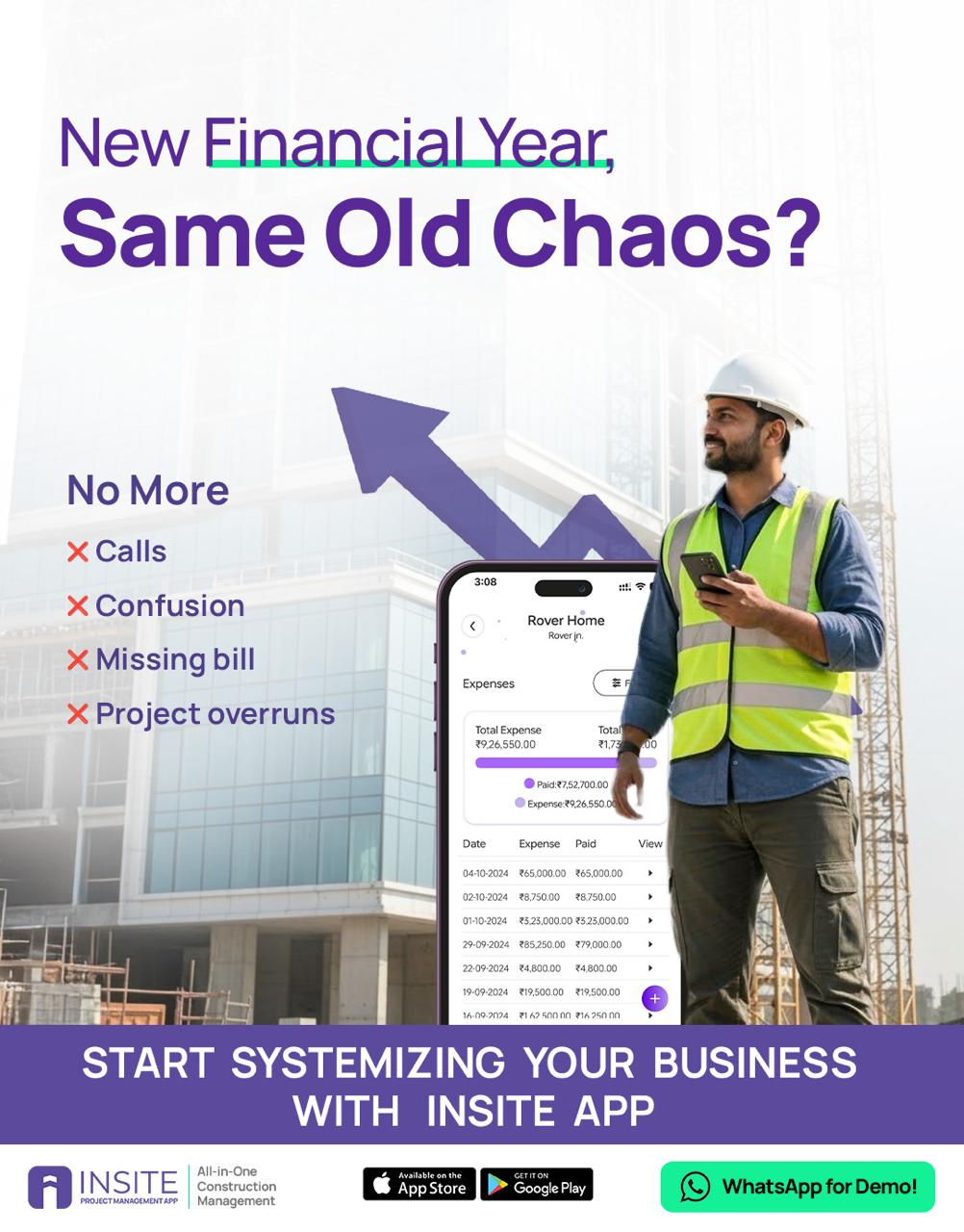 Insite Project Management App Facebook ad