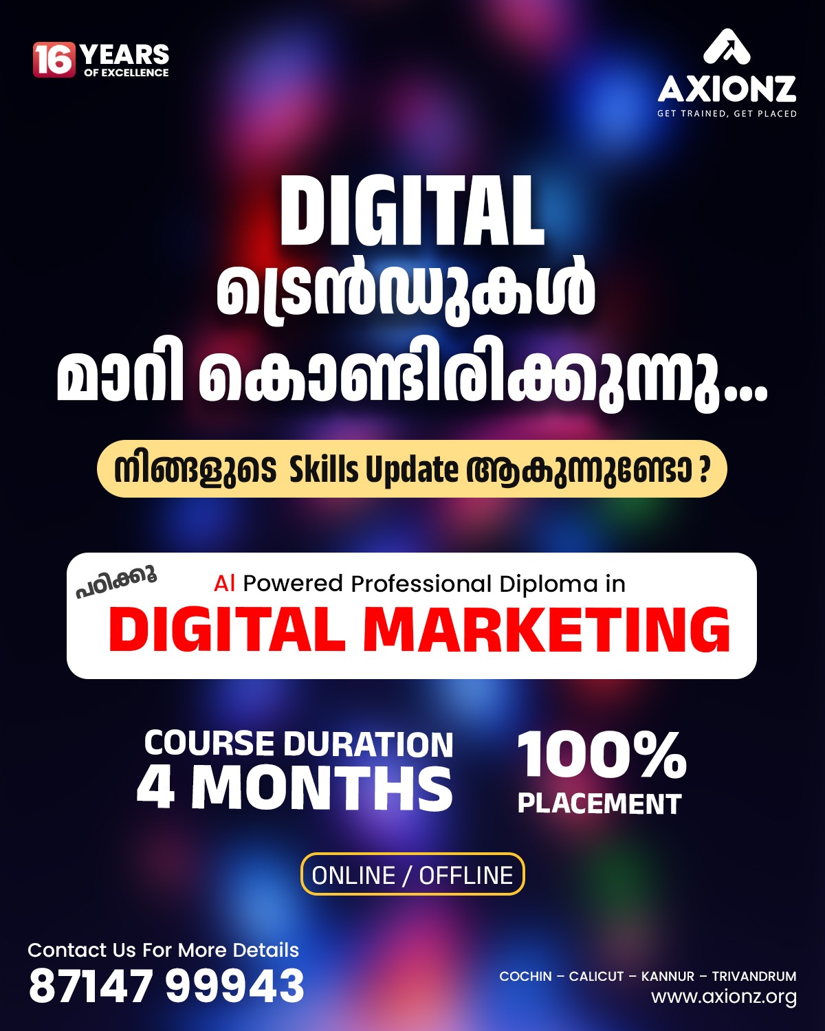 Axionz Institute Facebook ad