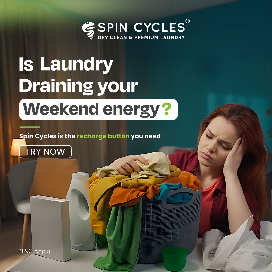 Spin Cycles Laundry Solutions Facebook ad: Your Laundry, Done in Clicks.