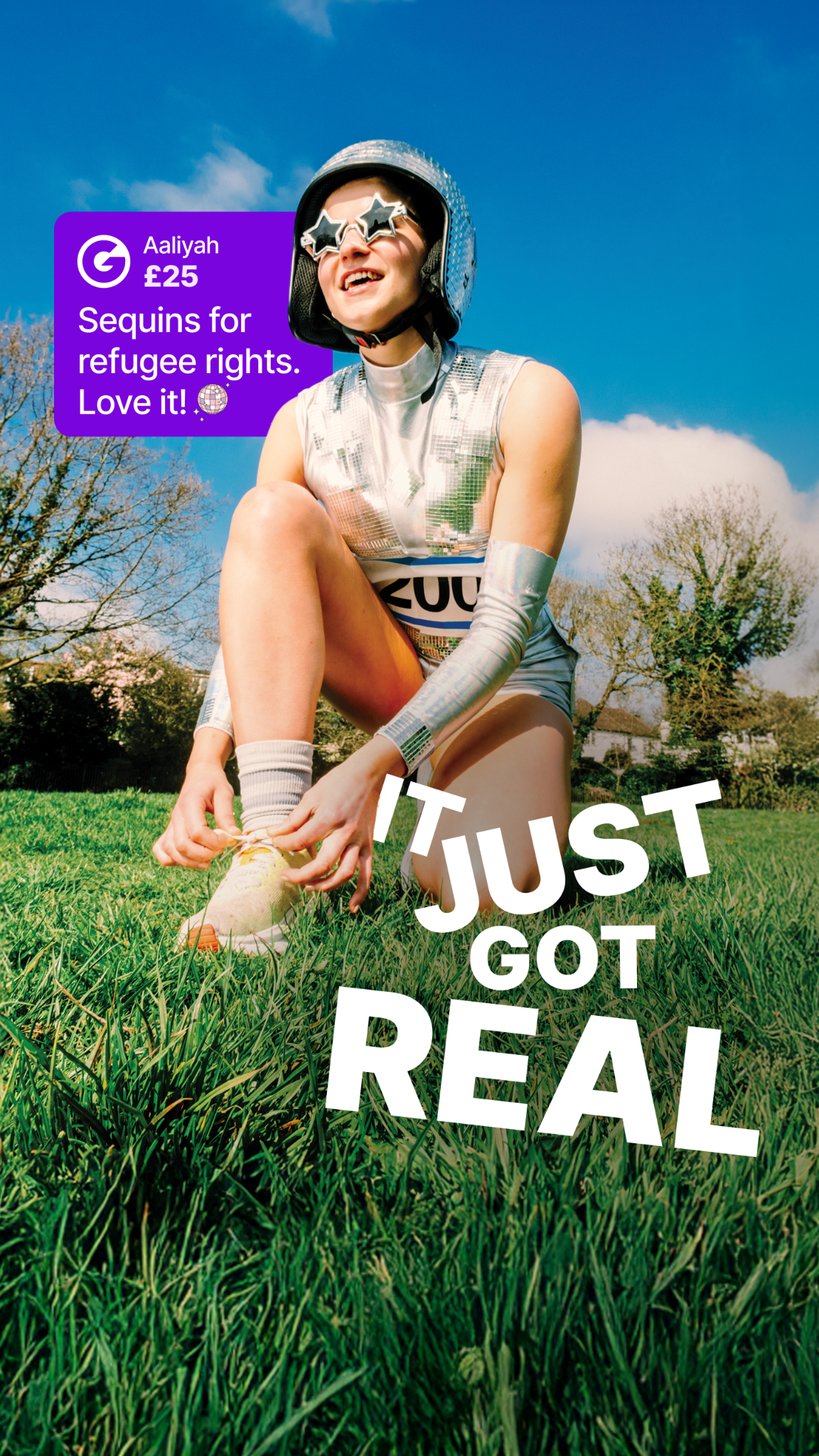 JustGiving Facebook ad