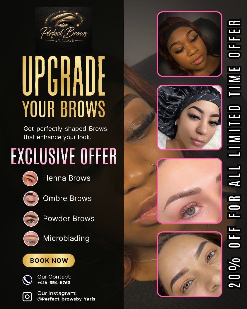 Perfect brows by Yaris Facebook ad: Book your appointment now