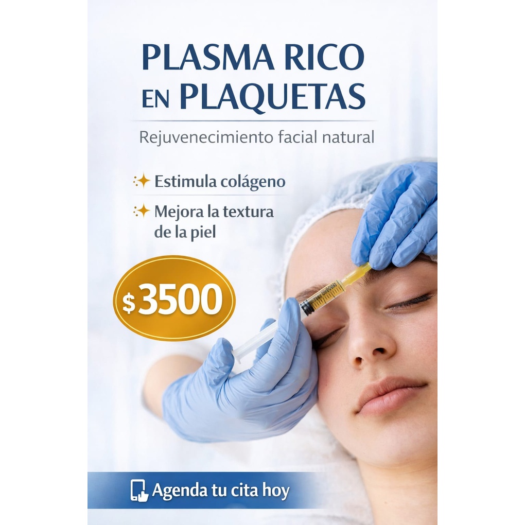 Facialdent Facebook ad: Plasma para una piel más joven - CUPOS LIMITADOS