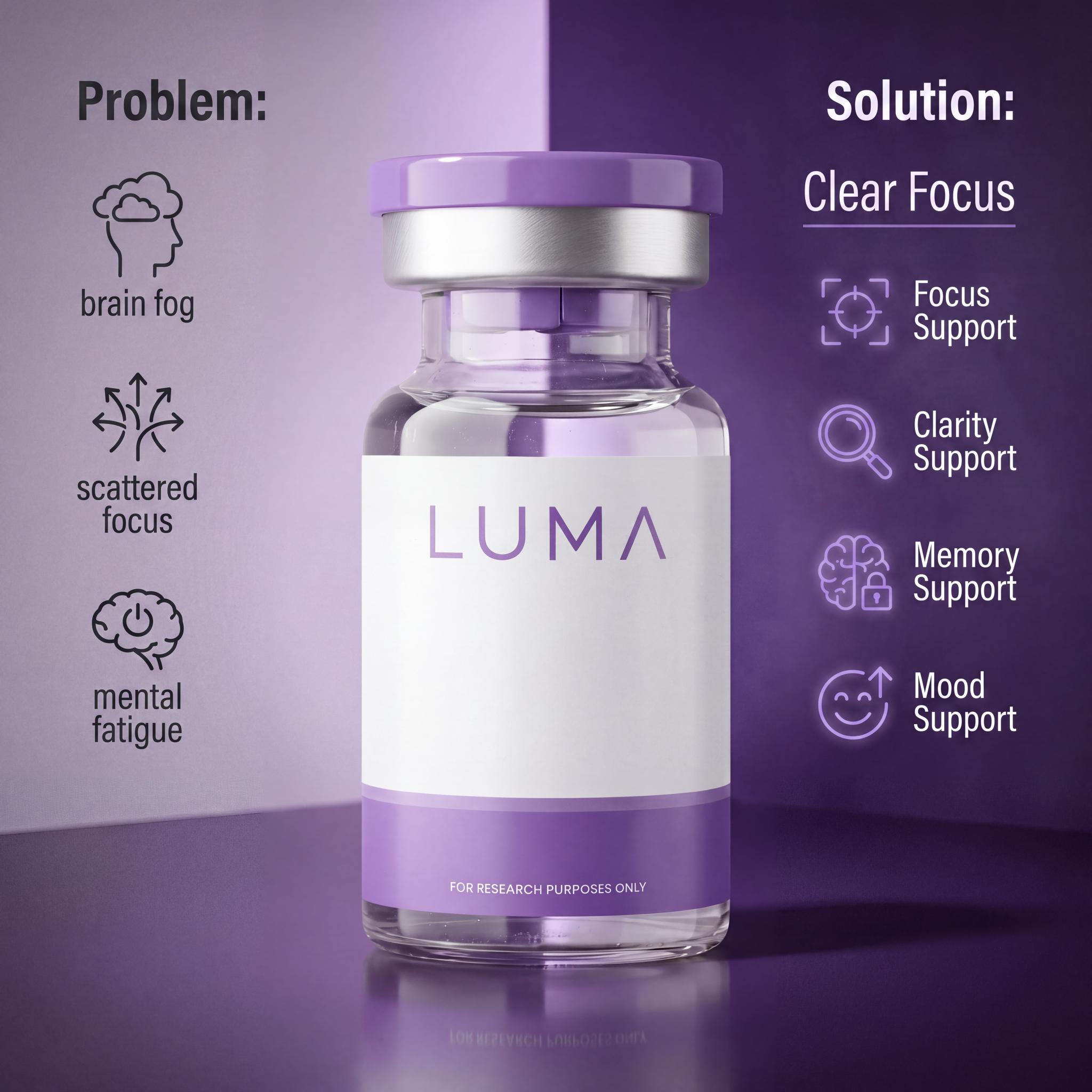 Luma Facebook ad: Shop Luma's Research Materials