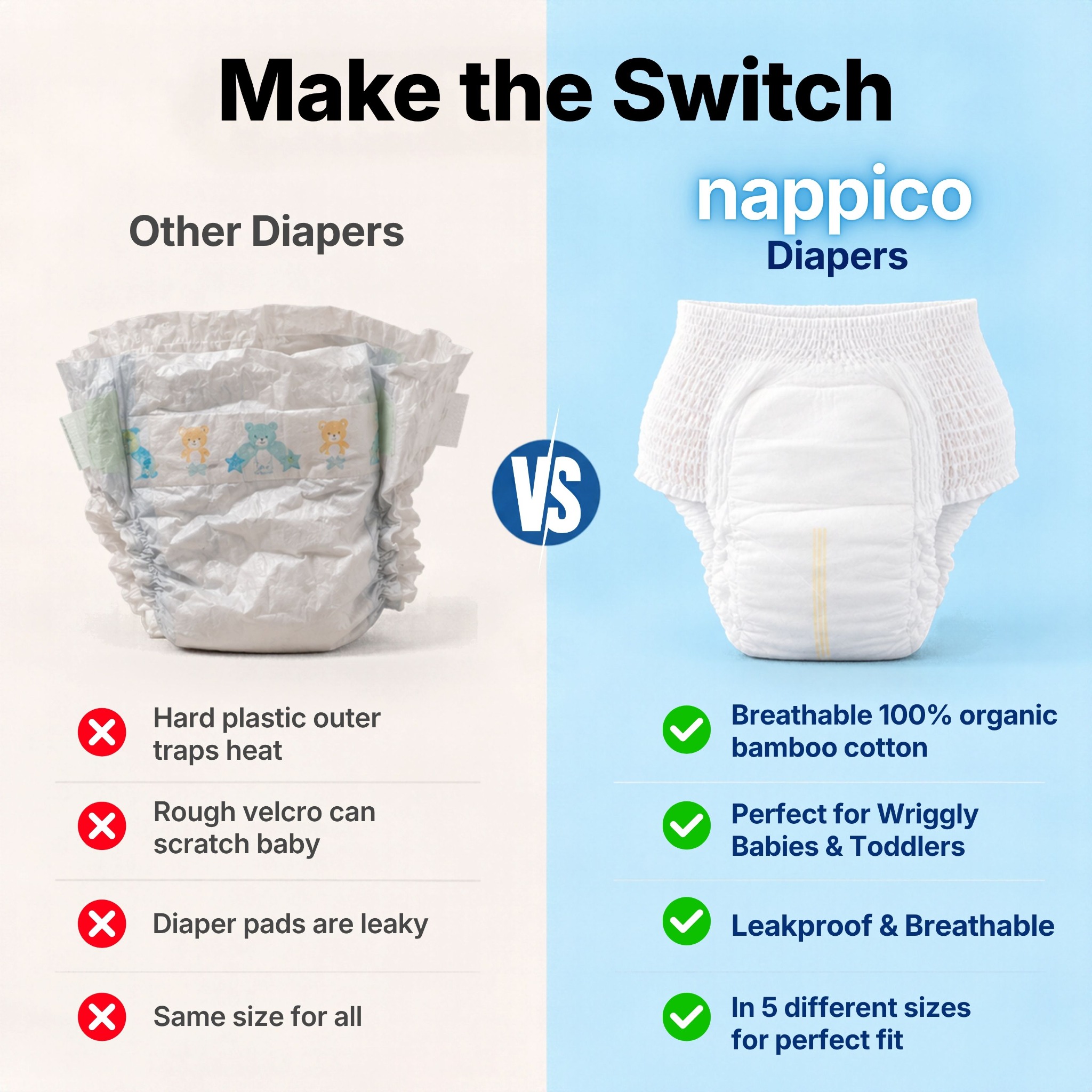 Nappico Facebook ad: 7-Layer Protection for Little Ones