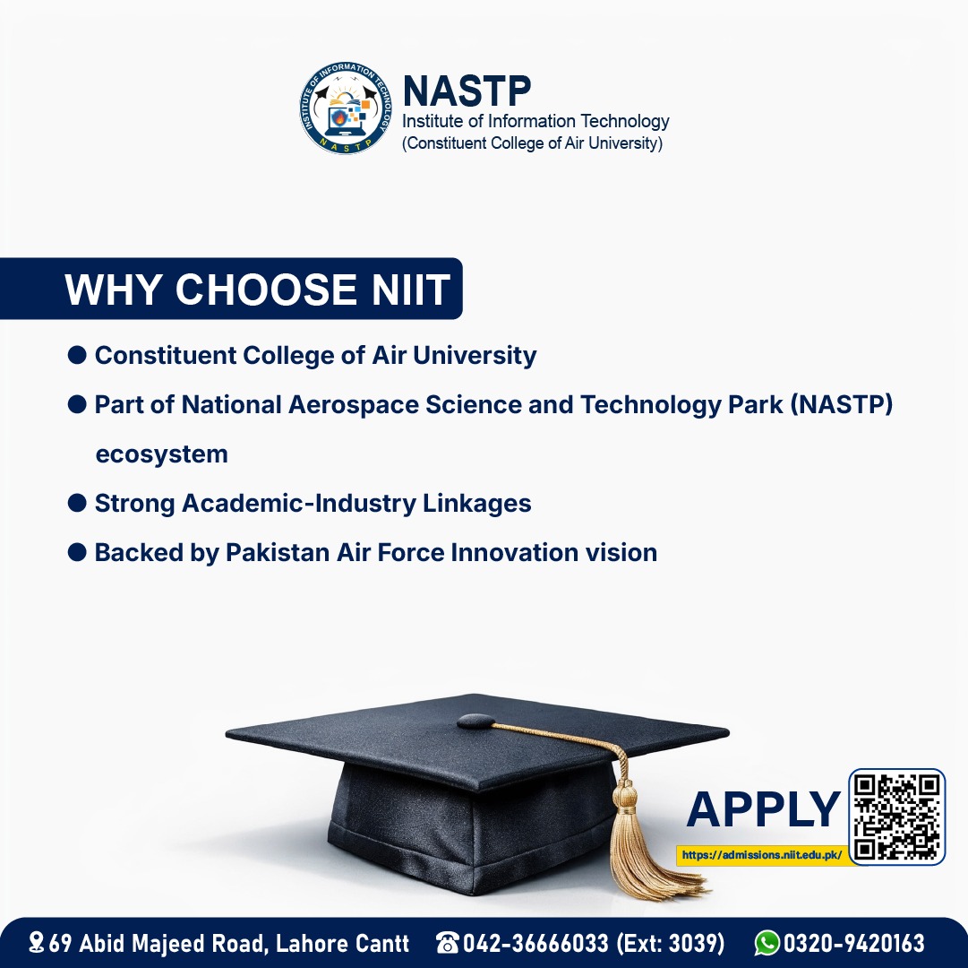 NASTP Institute of Information Technology, Lahore Facebook ad: BS Admissions Open, Fall 2026