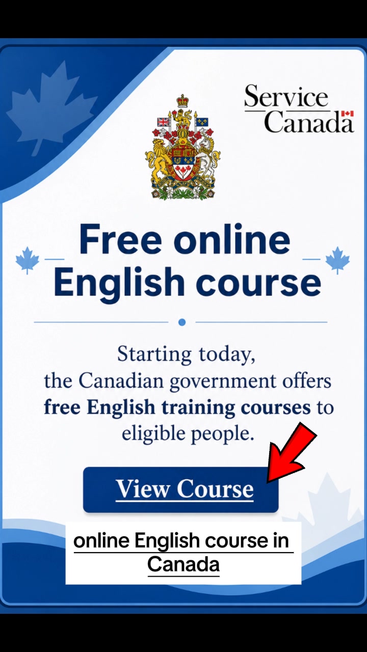 Info Center Facebook ad: Online English Course
