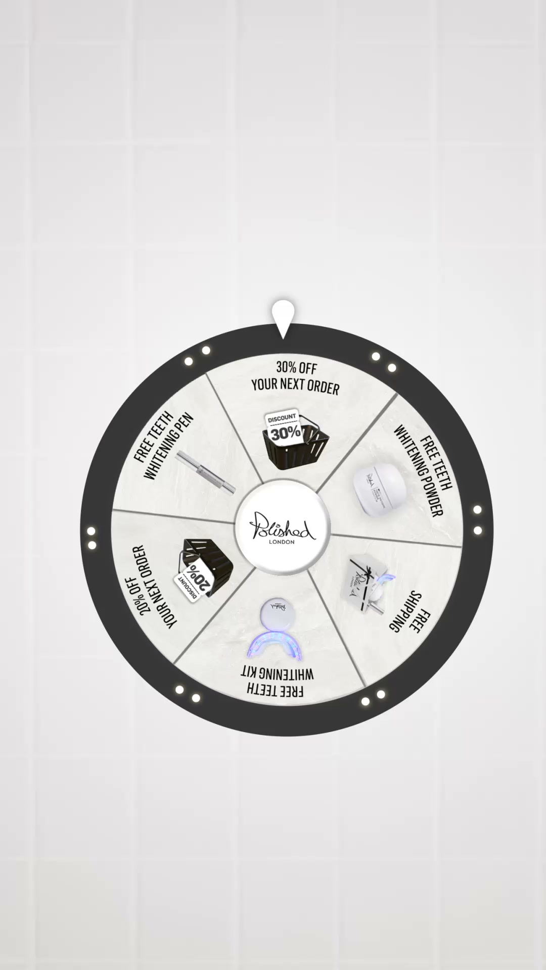 Polished London Facebook ad: EVERY SPIN WINS