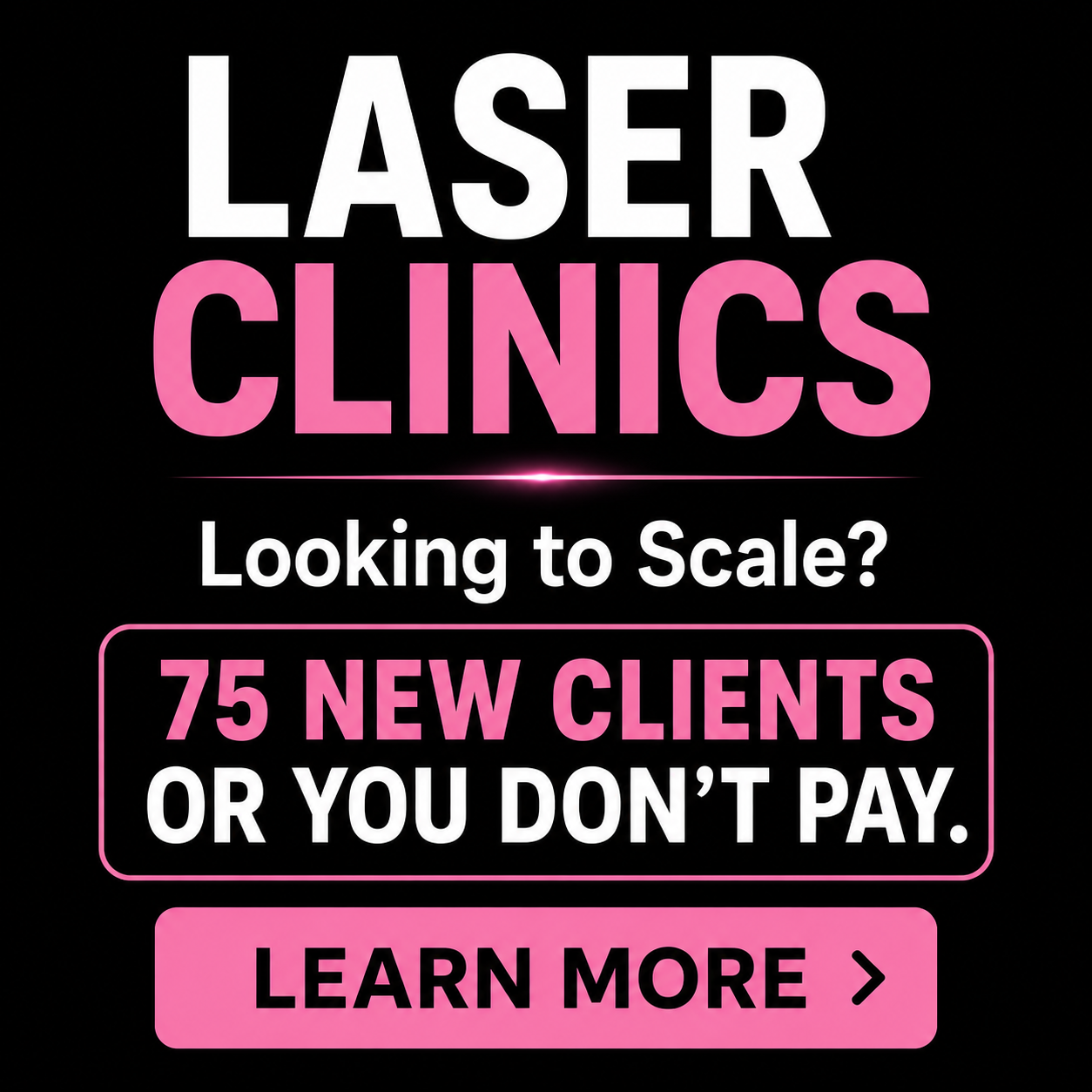 Clinic Blast Facebook ad: You Only Pay Us Per Patient We Generate For You