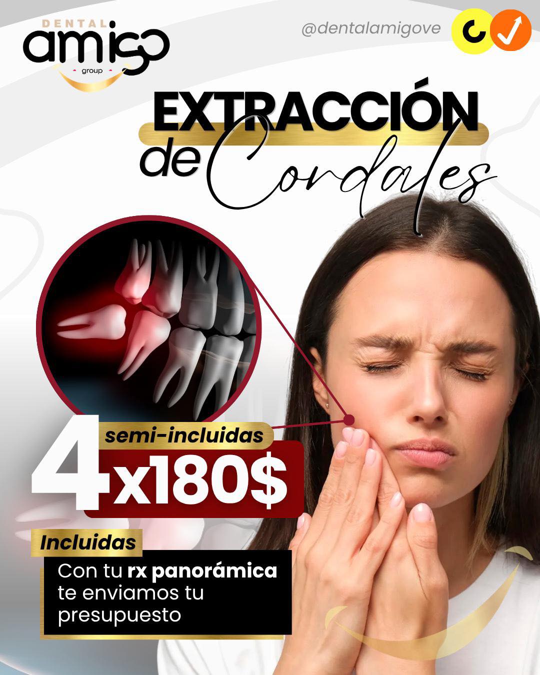 Odontologia María Veronica Facebook ad: EXTRACCIÓN DE CORDALES, VEN Y QUÍTATE EL DOLOR…