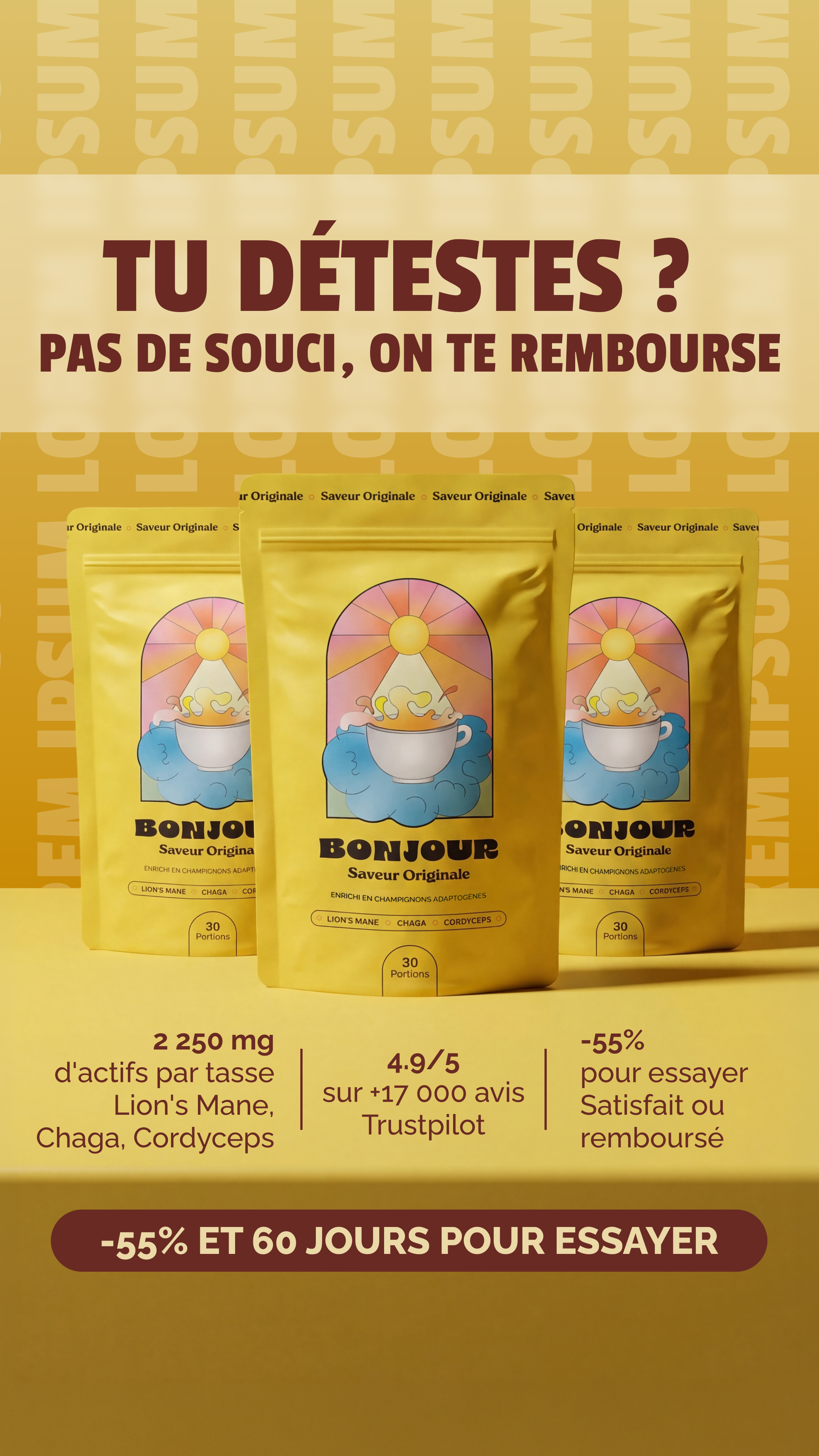 Bonjour Facebook ad