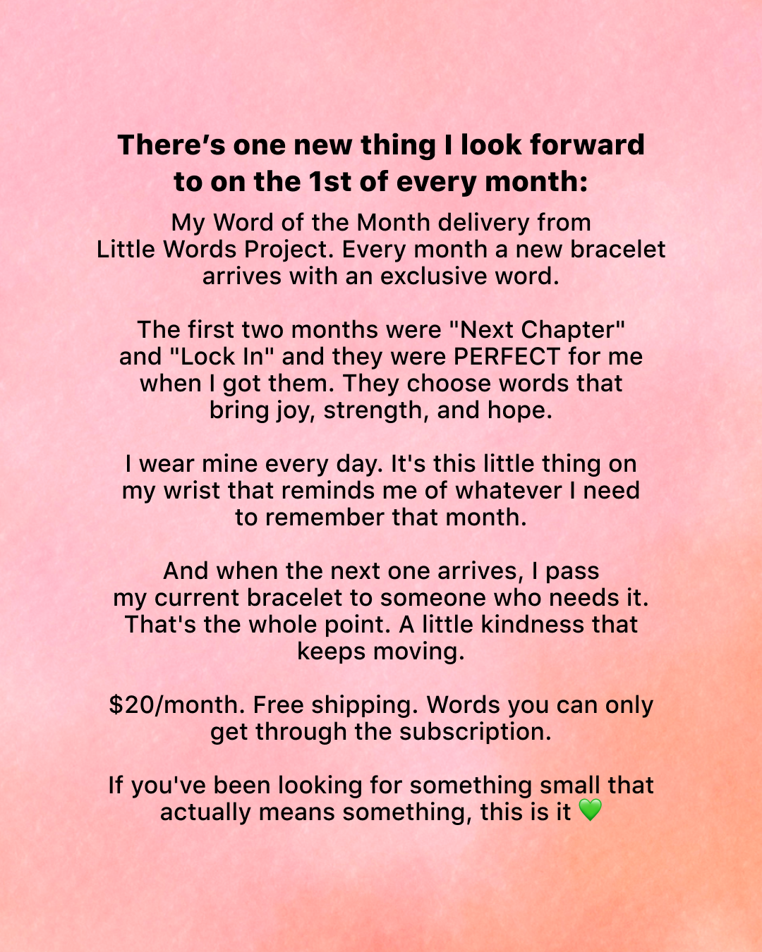 Life by Leanna Facebook ad: A New Word. Every Month. Just For You.