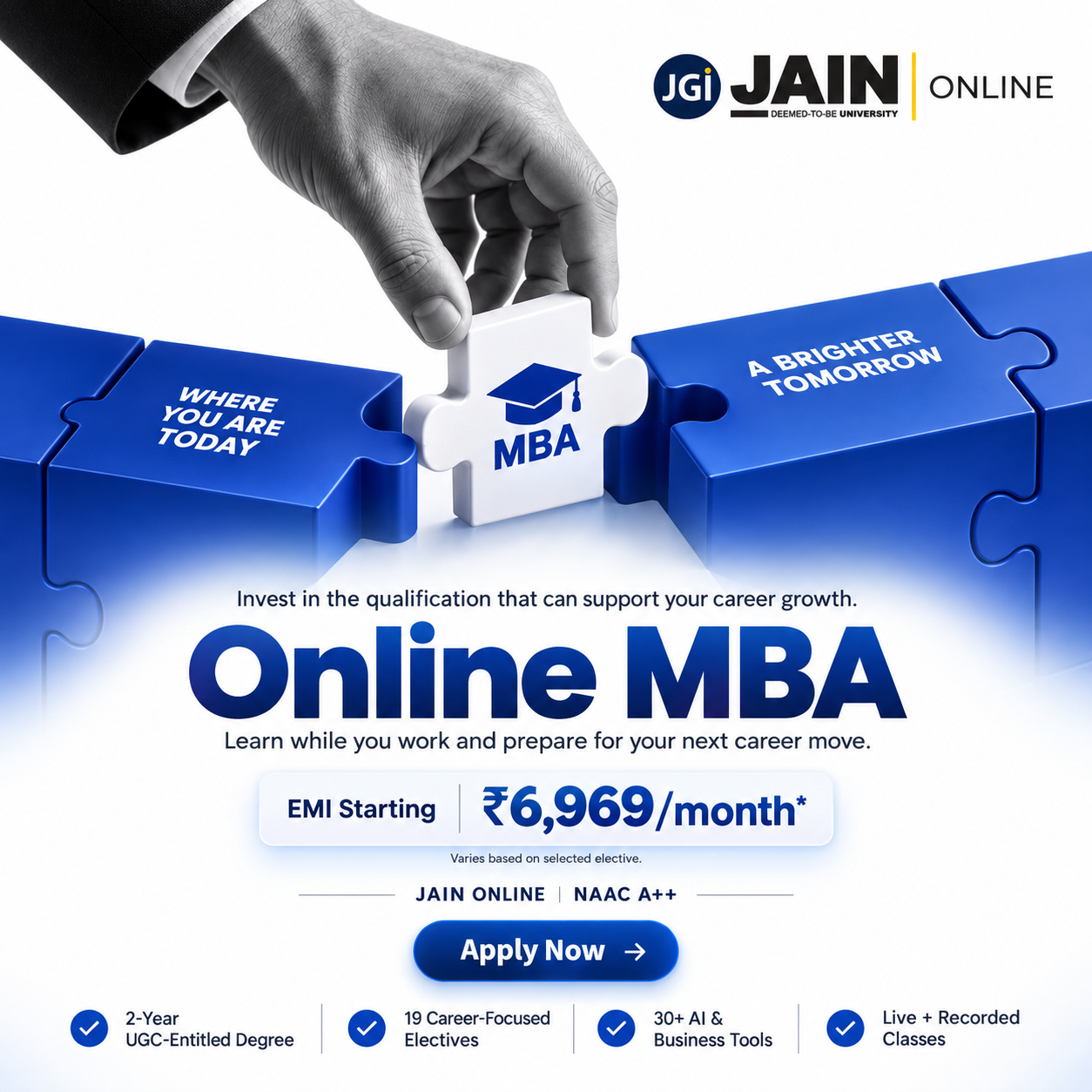 JAIN Online Facebook ad: Take the Next Step with JAIN Online