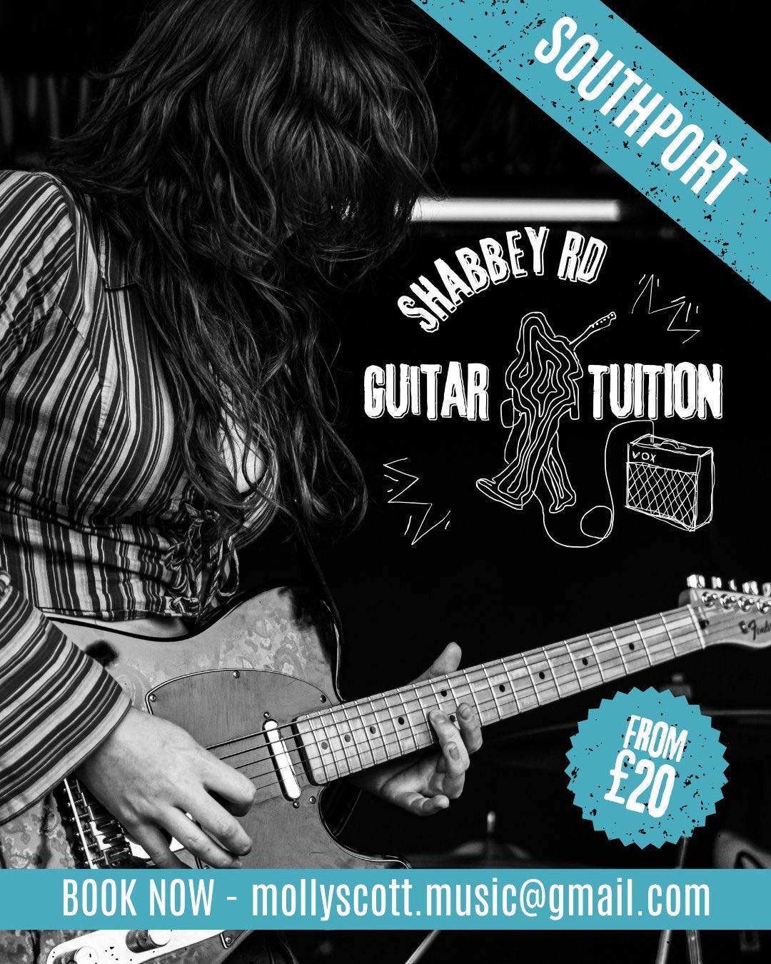 Guitar Tuition at Shabbey Rd. Facebook ad: Guitar Tuition Southport