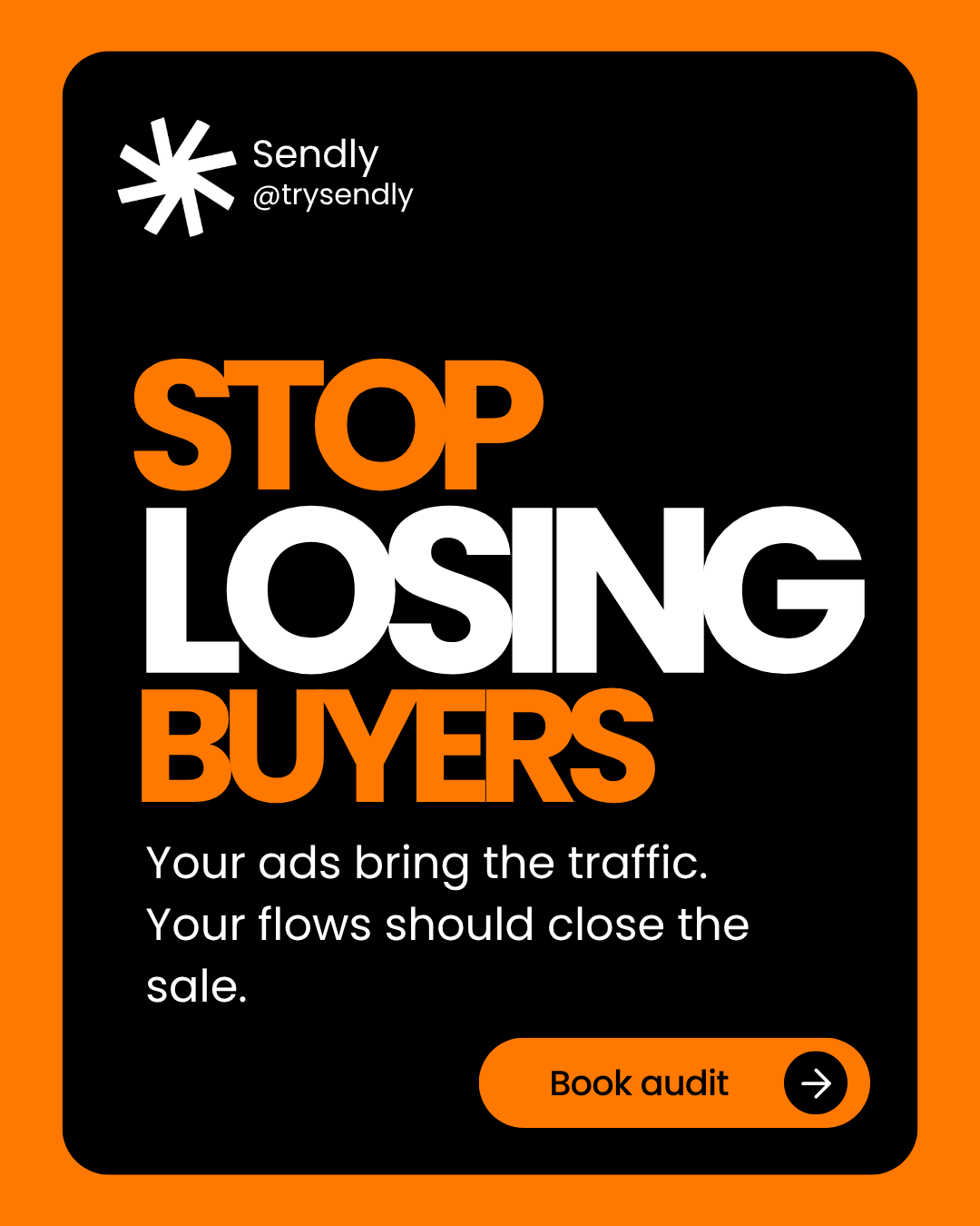 Sendly Facebook ad: Done-For-You Email Flow System