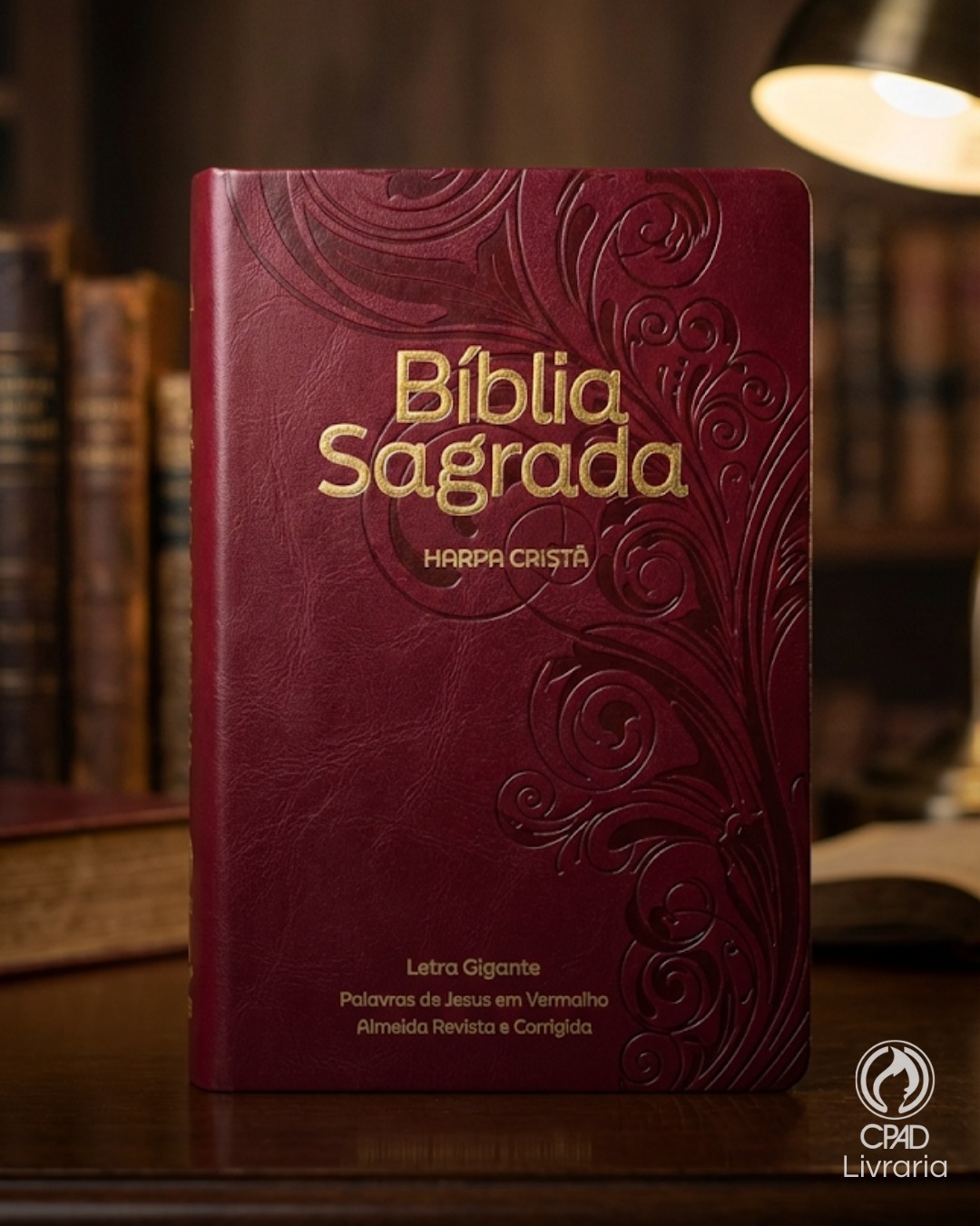 CPAD Livraria Facebook ad: BÍBLIA LETRA GIGANTE: BELEZA FLORAL VINHO