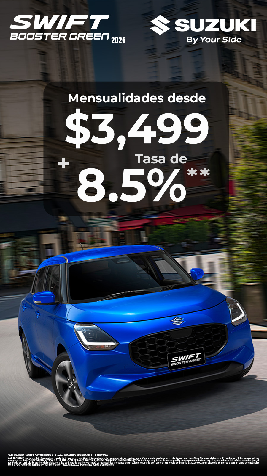 SUZUKI México Facebook ad: SWIFT BoosterGreen