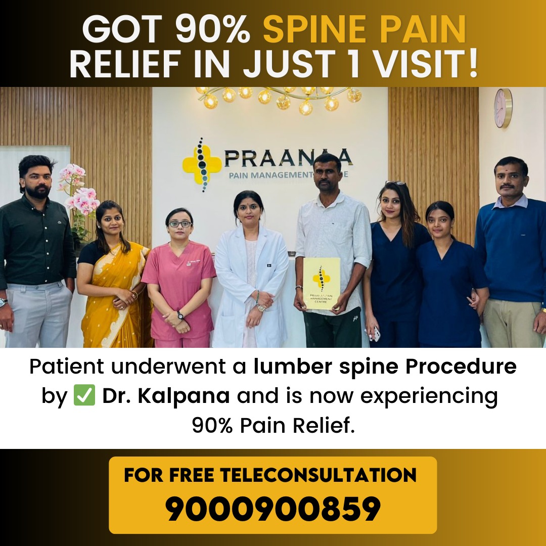 Praanaa Pain Clinic Bangalore Facebook ad: Get Relief from Back & Spine Pain, Call Now