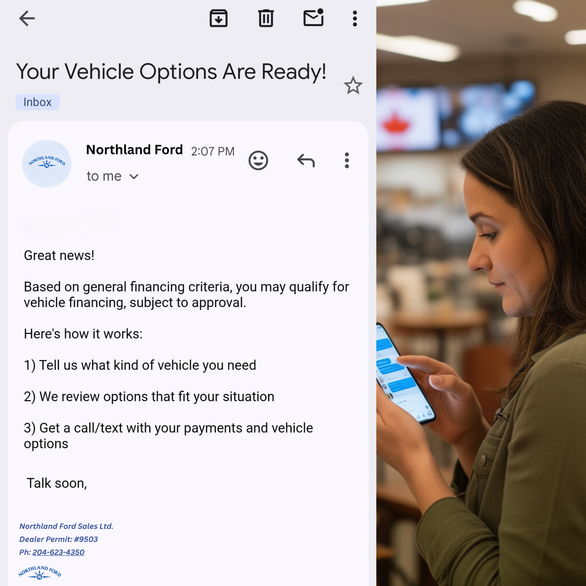 Northland Ford - The Pas Facebook ad: Get Pre- Approved Today!