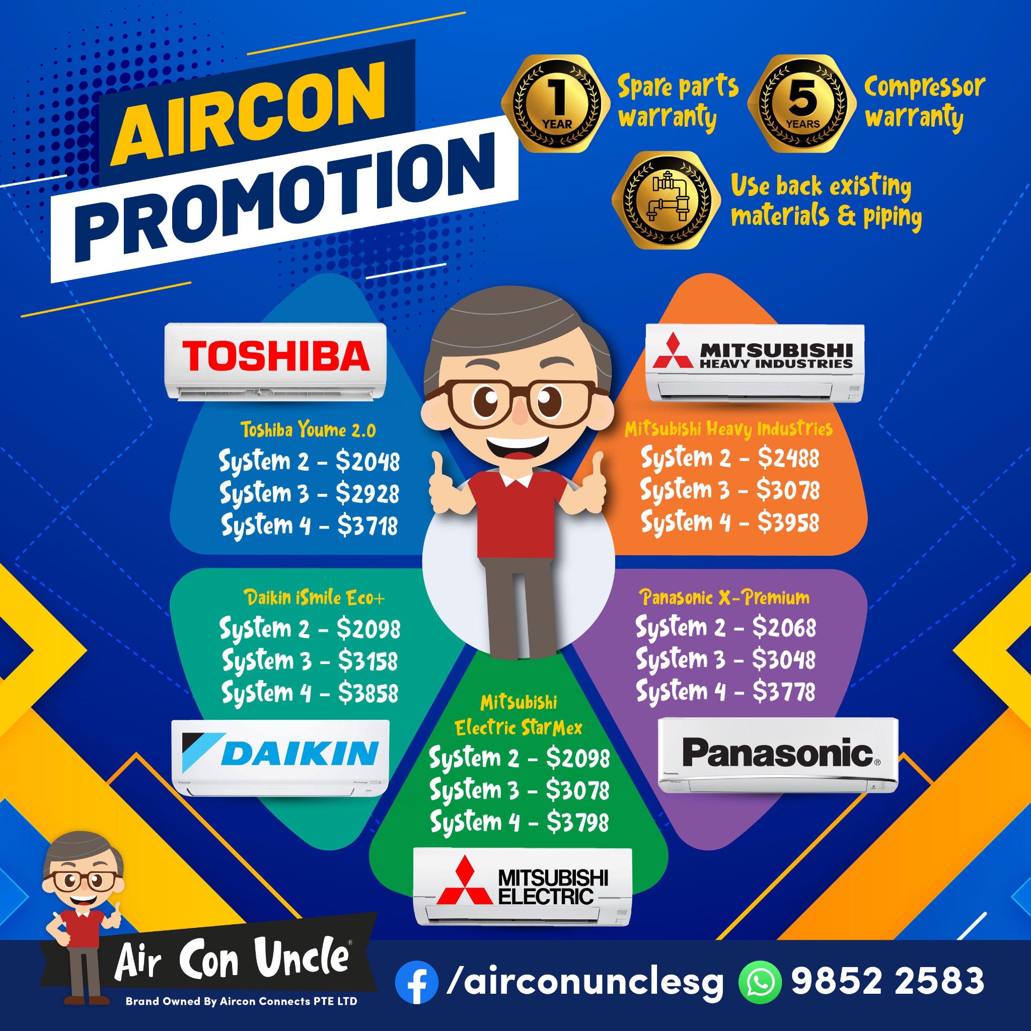Air Con Uncle Facebook ad: Chat with us