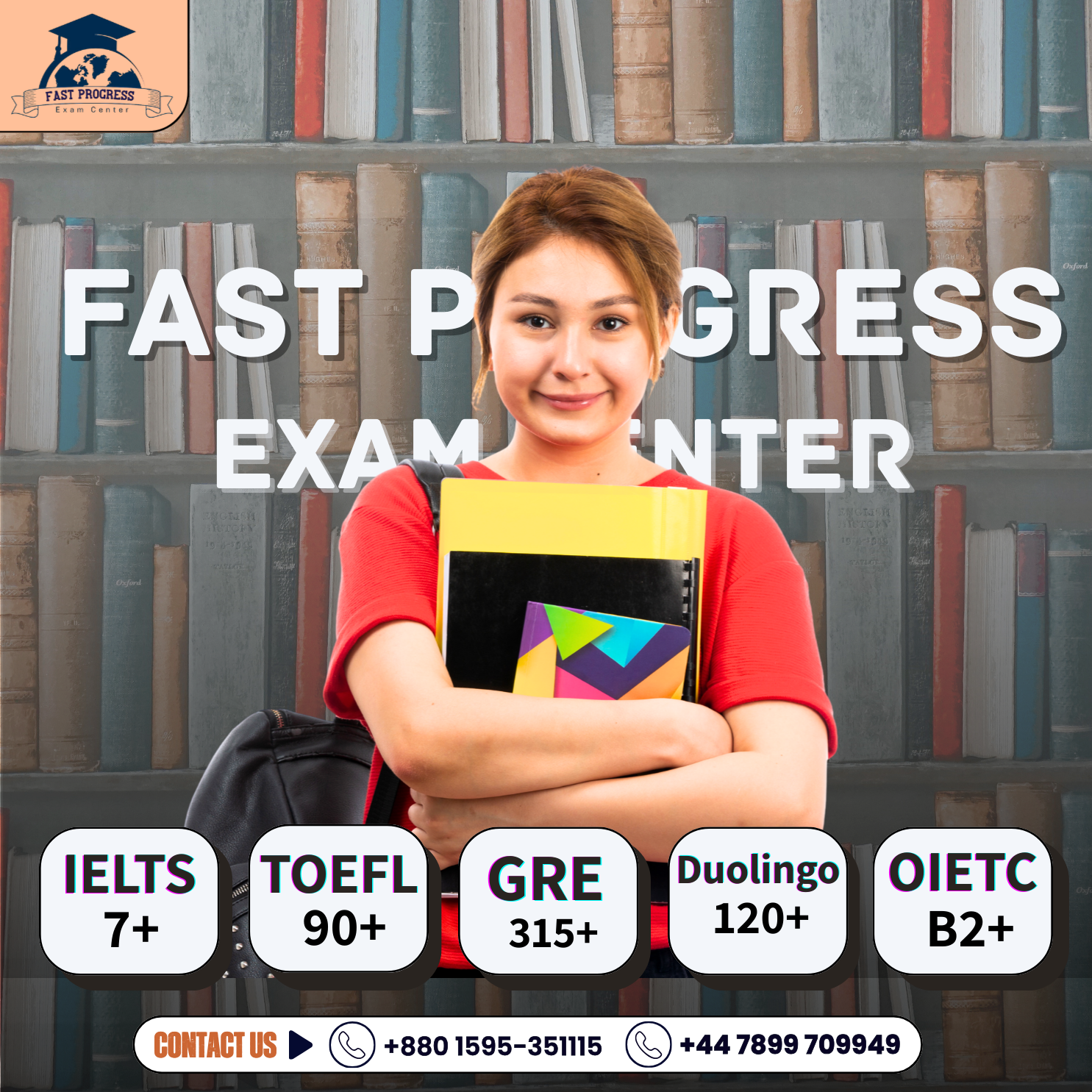 Fast Progress Exam Center Facebook ad: 100% guarantee