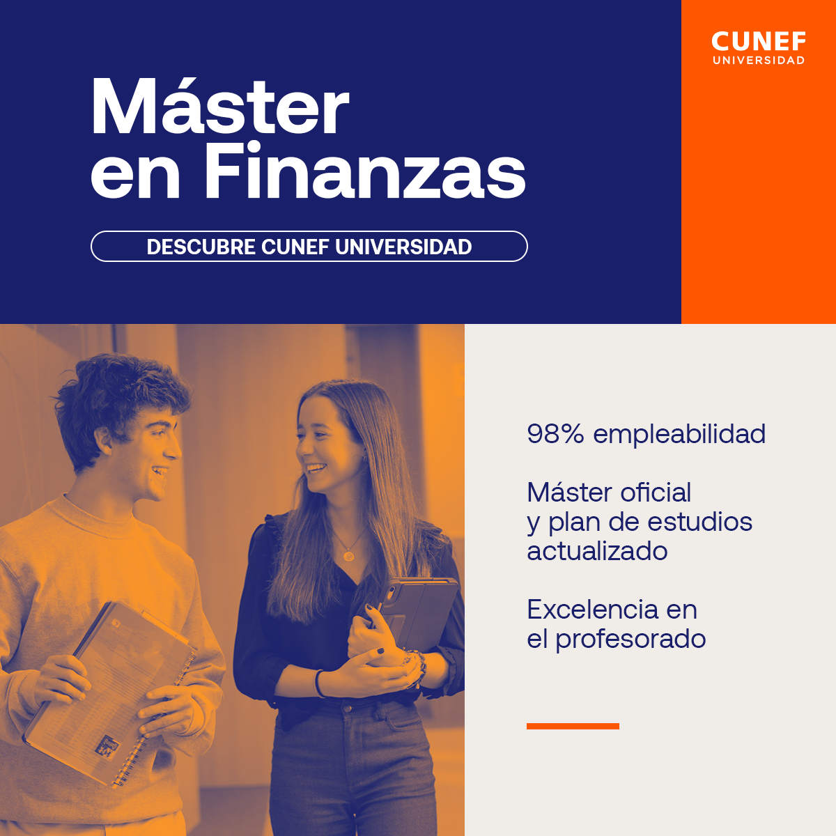 CUNEF Universidad Facebook ad from Jul 15, 2026