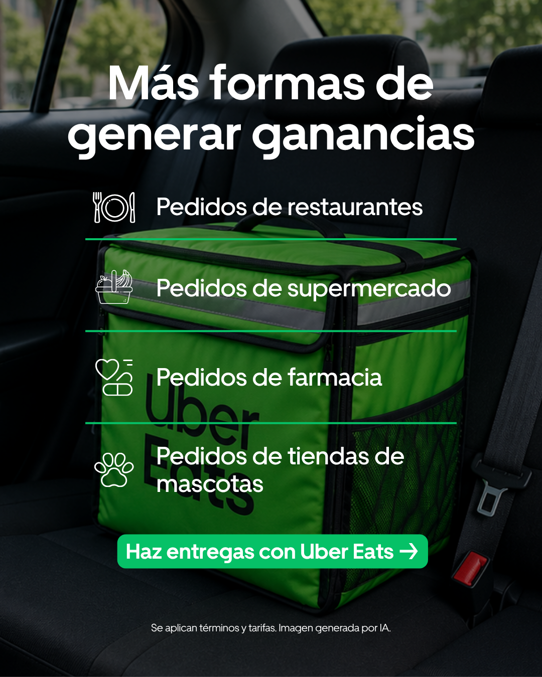 Uber Eats Facebook ad