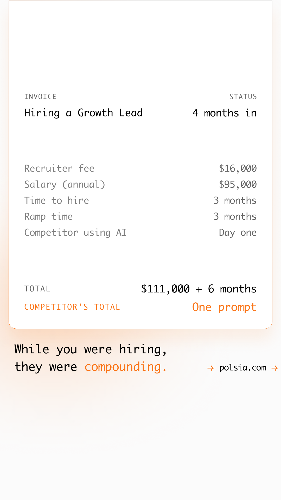 Polsia AI Facebook ad