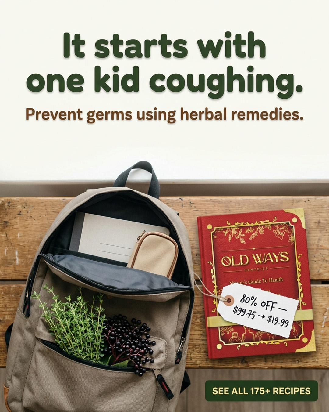Old Ways Remedies Facebook ad: Your Herbal Education Starts Here