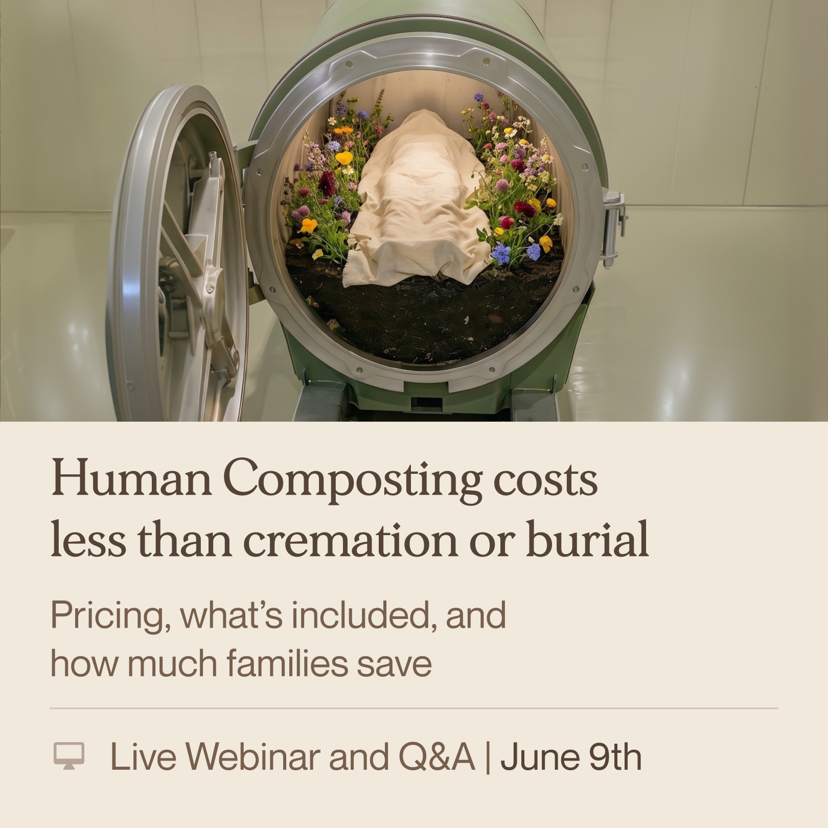 Earth Funeral Facebook ad
