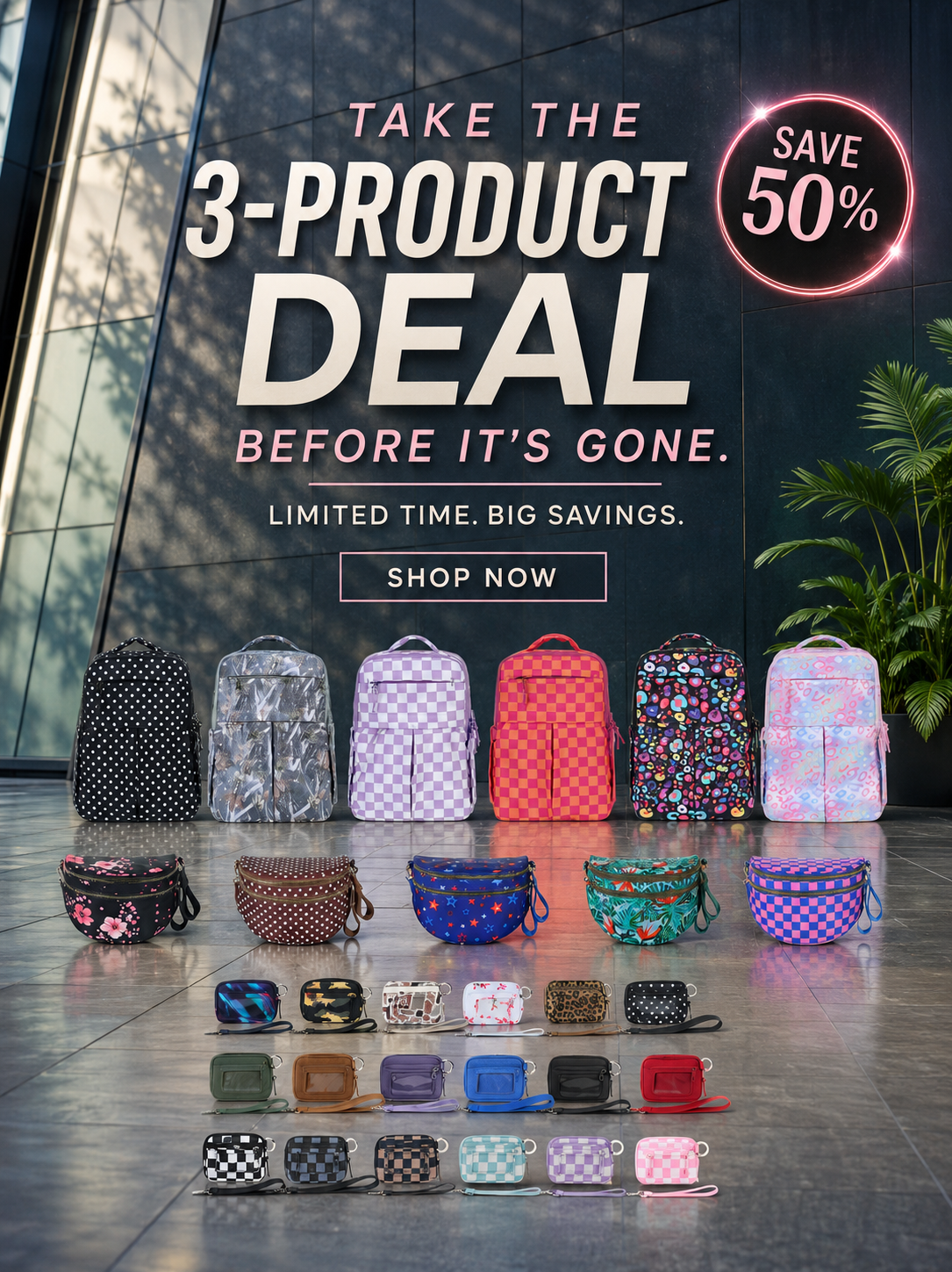 Emmafy Daily Deals Facebook ad: Workweek to Weekend, Half Off