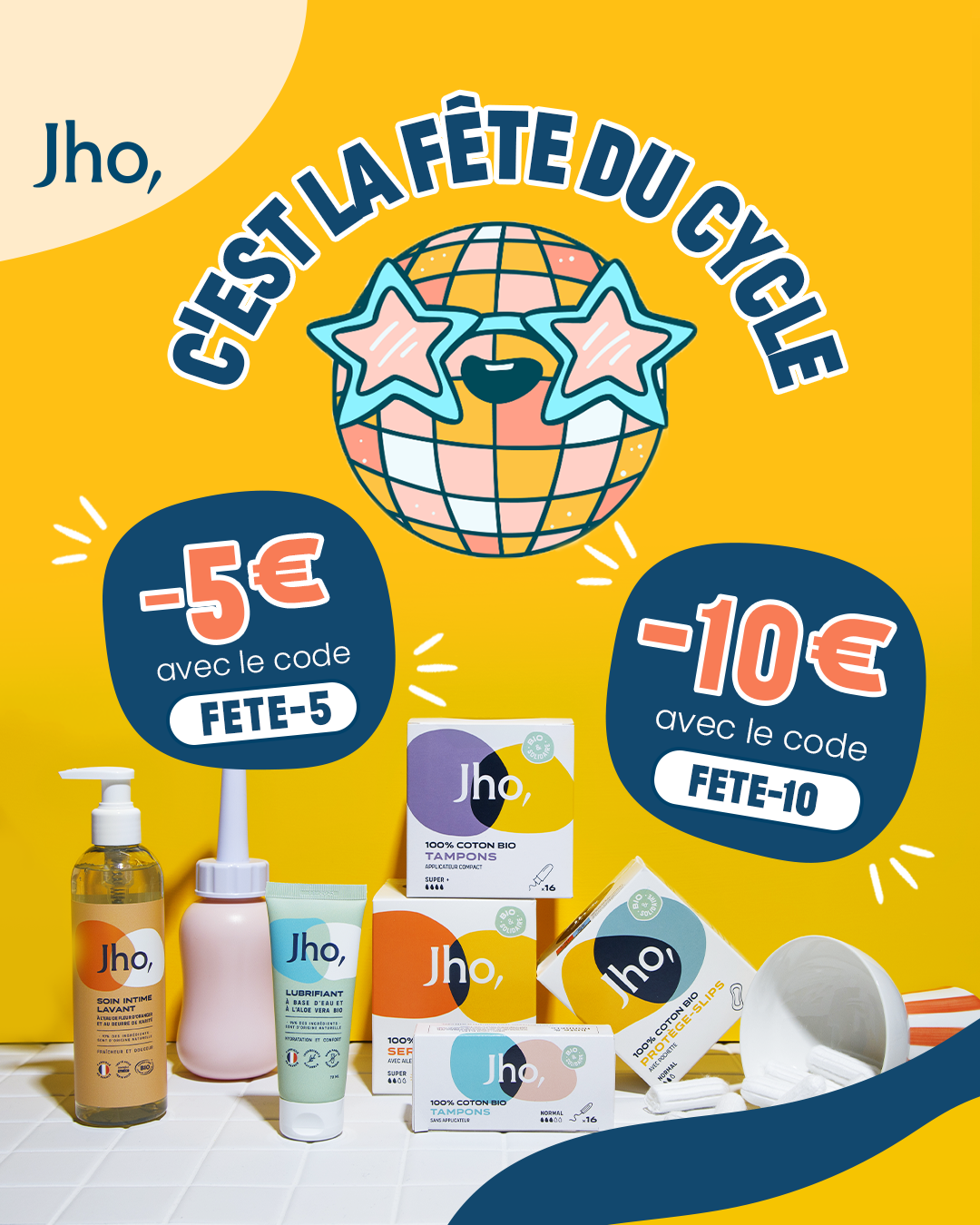 JHO. Facebook ad: -10€ avec le code FETE-10