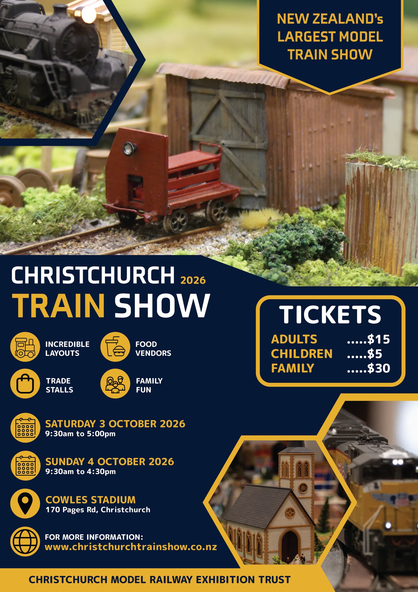 Christchurch Model Train Show Facebook ad: Christchurch Model Train Show 2026, 3 & 4 October