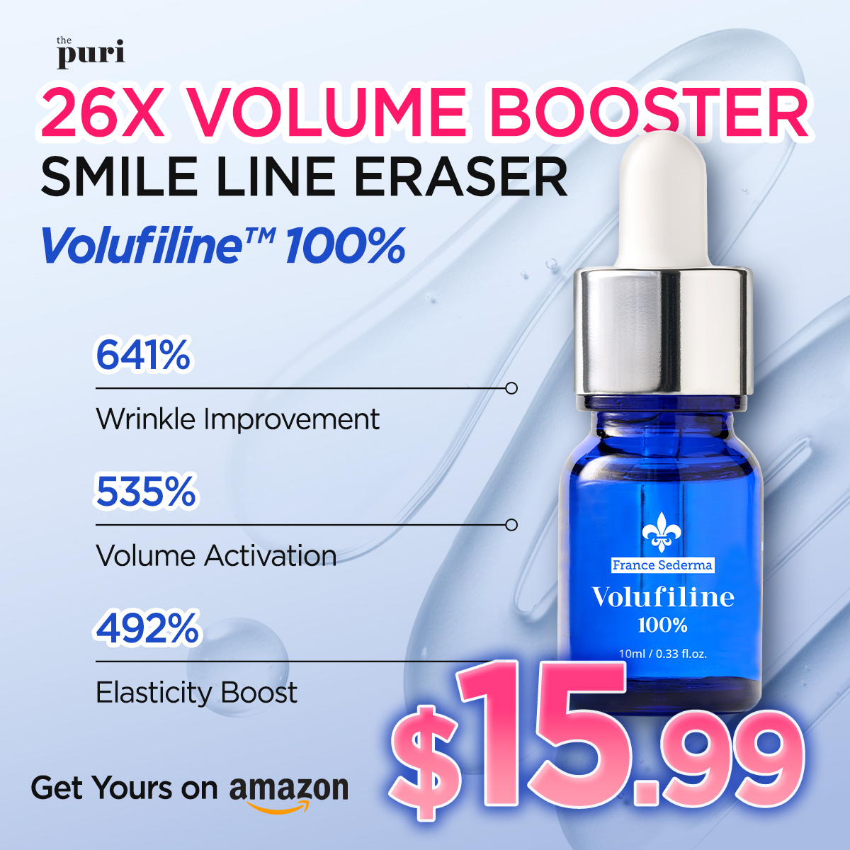 Thepuri Facebook ad: 26X Volume Booster, Volufiline 100%