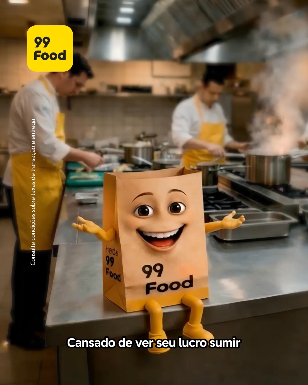 Vou de 99 Facebook ad: Cadastre seu restaurante agora