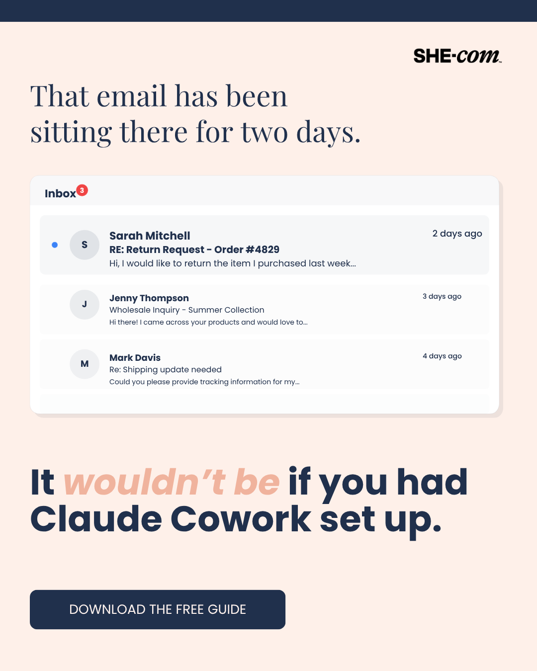SHE-com Community For Women in Ecommerce Facebook ad