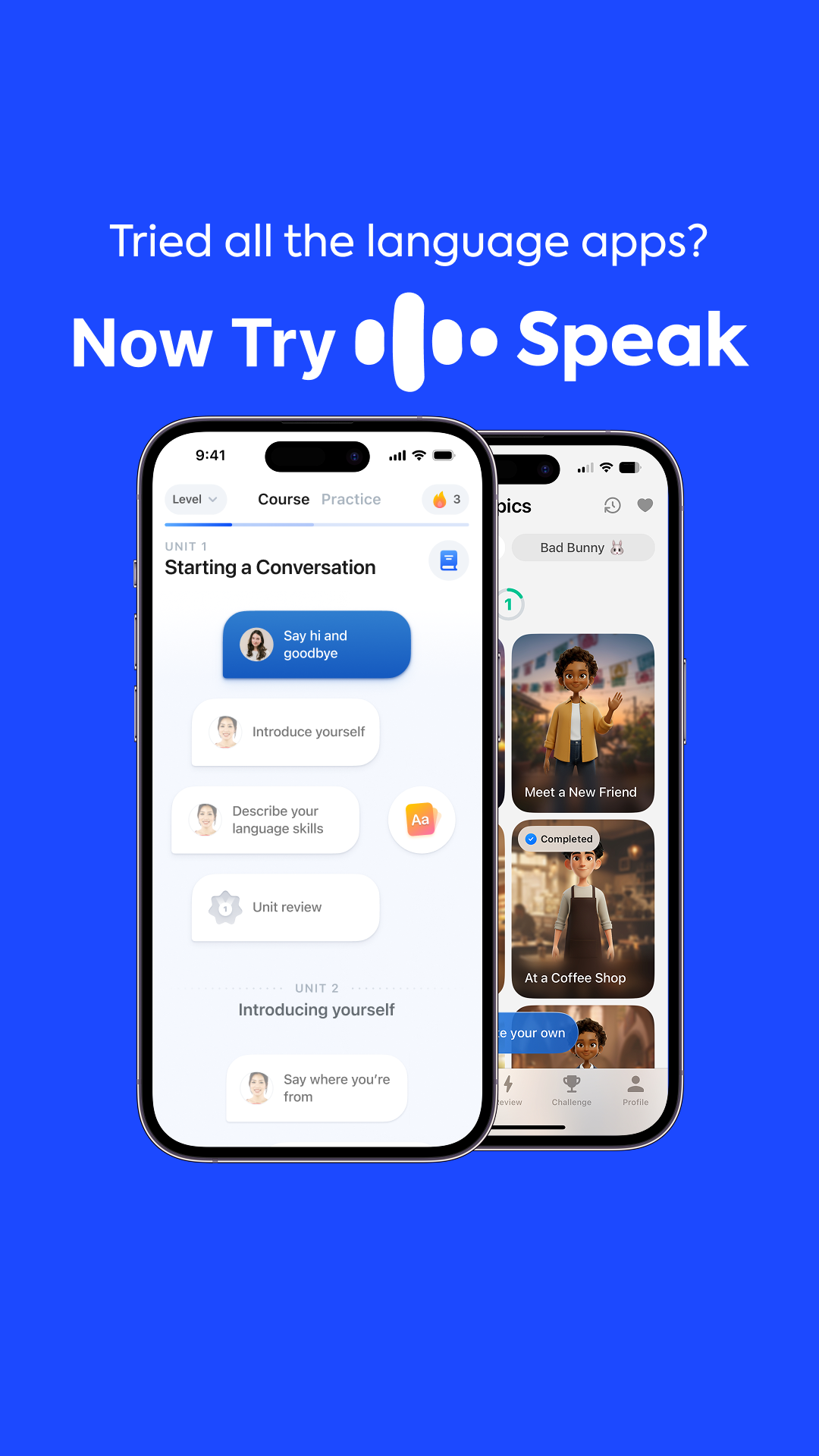 Speak Facebook ad