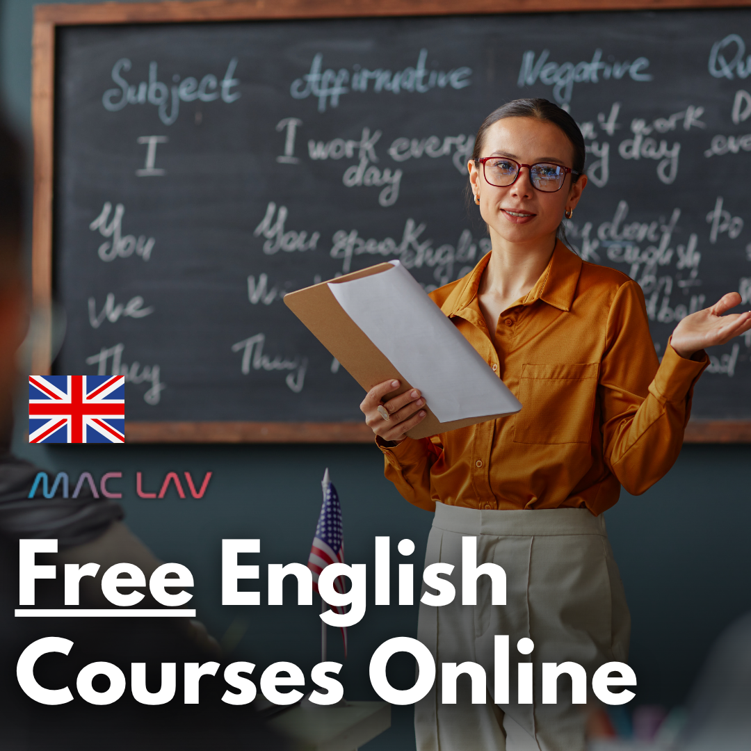 UK Language Schools Facebook ad: Free English Courses Online
