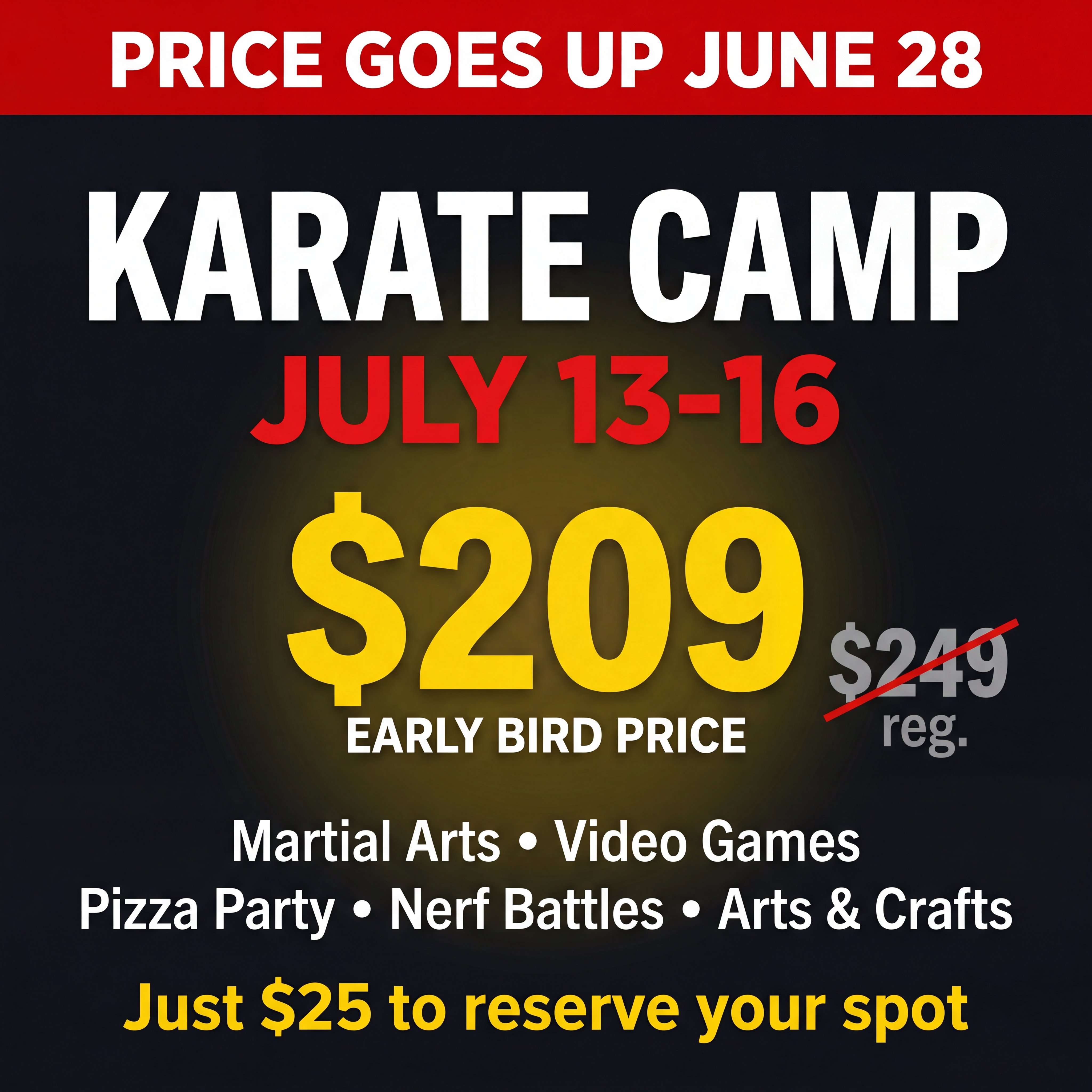 The 1-2 Punch Family Martial Arts & Fitness Center Facebook ad