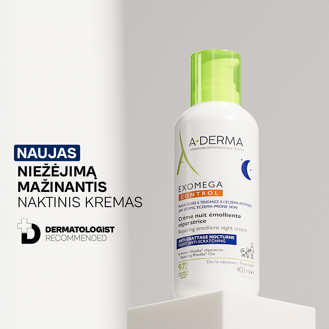 A-Derma Lietuva Facebook ad: Mažiau nemalonių pojūčių nakties metu geresnis miegas…