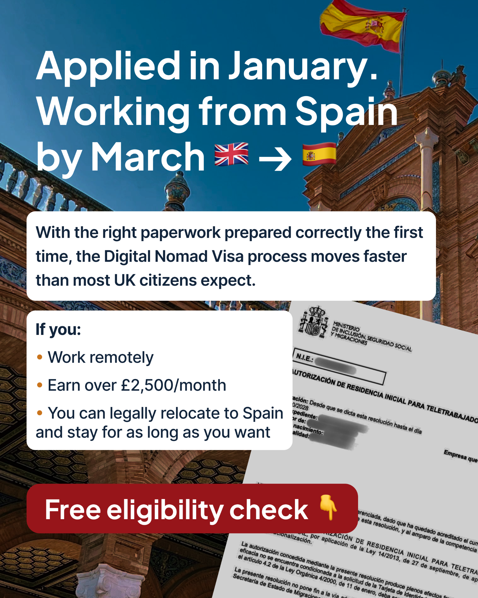 SpainBridge Relocation Facebook ad