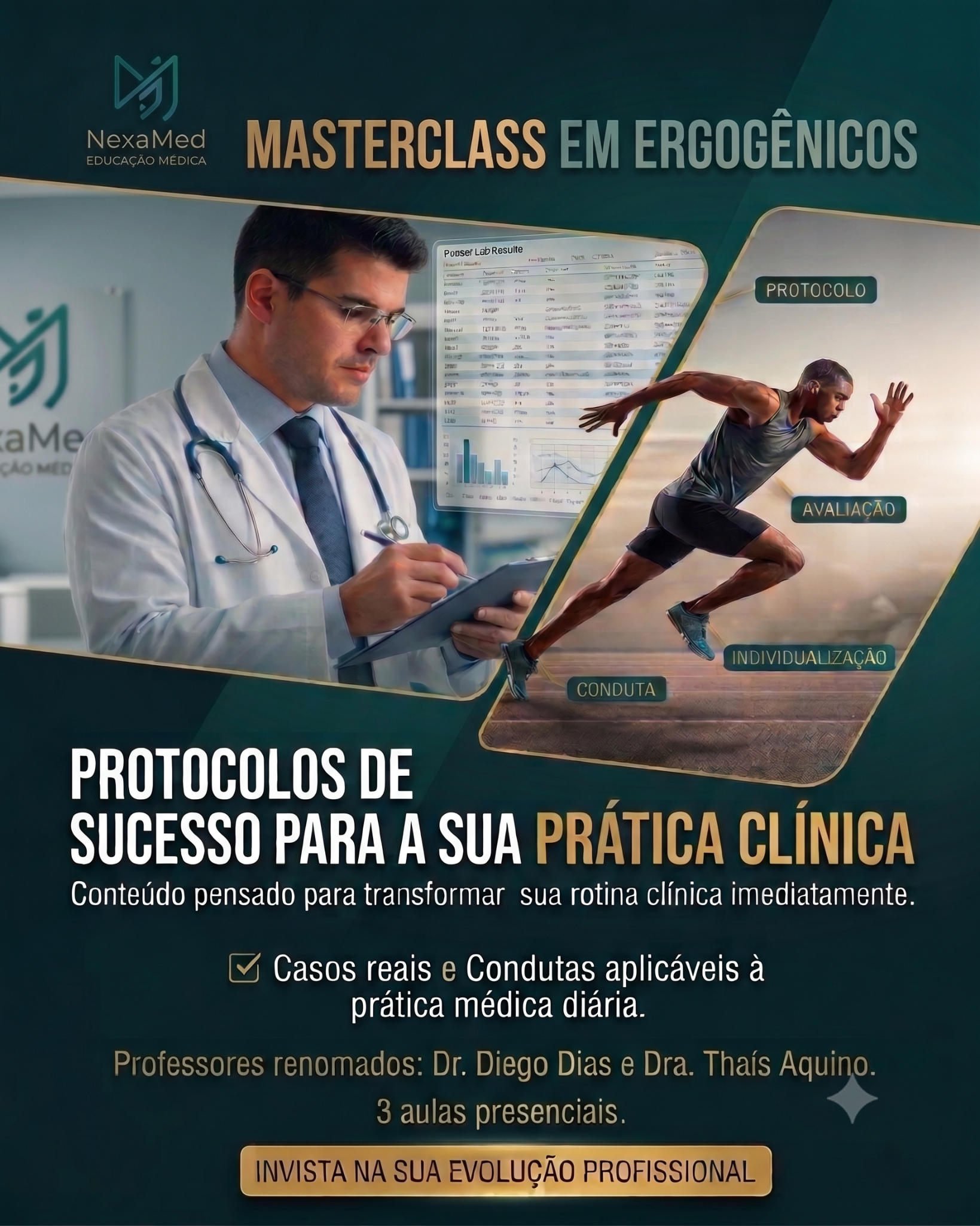 Nexamed Facebook ad: Curso com certificação - Masterclass em Ergogênicos