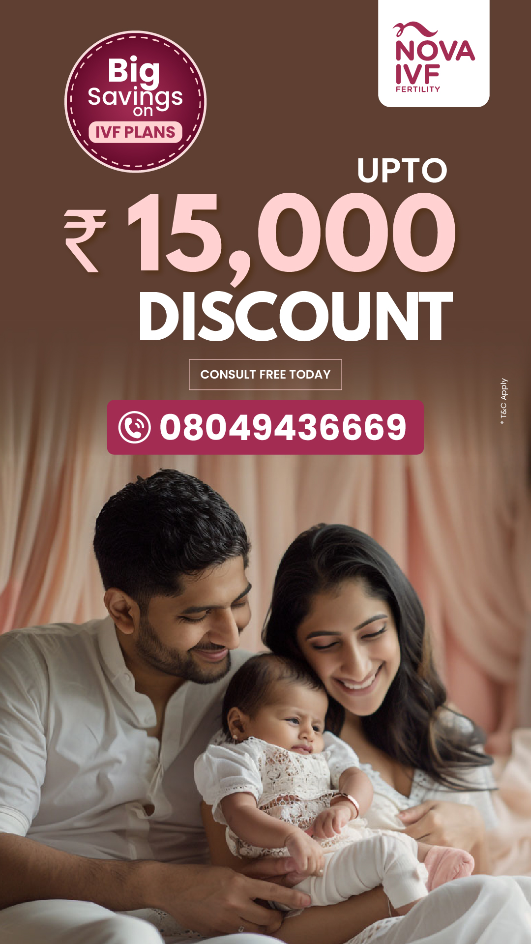 Nova IVF Fertility Uttar Pradesh Facebook ad from May 19, 2026