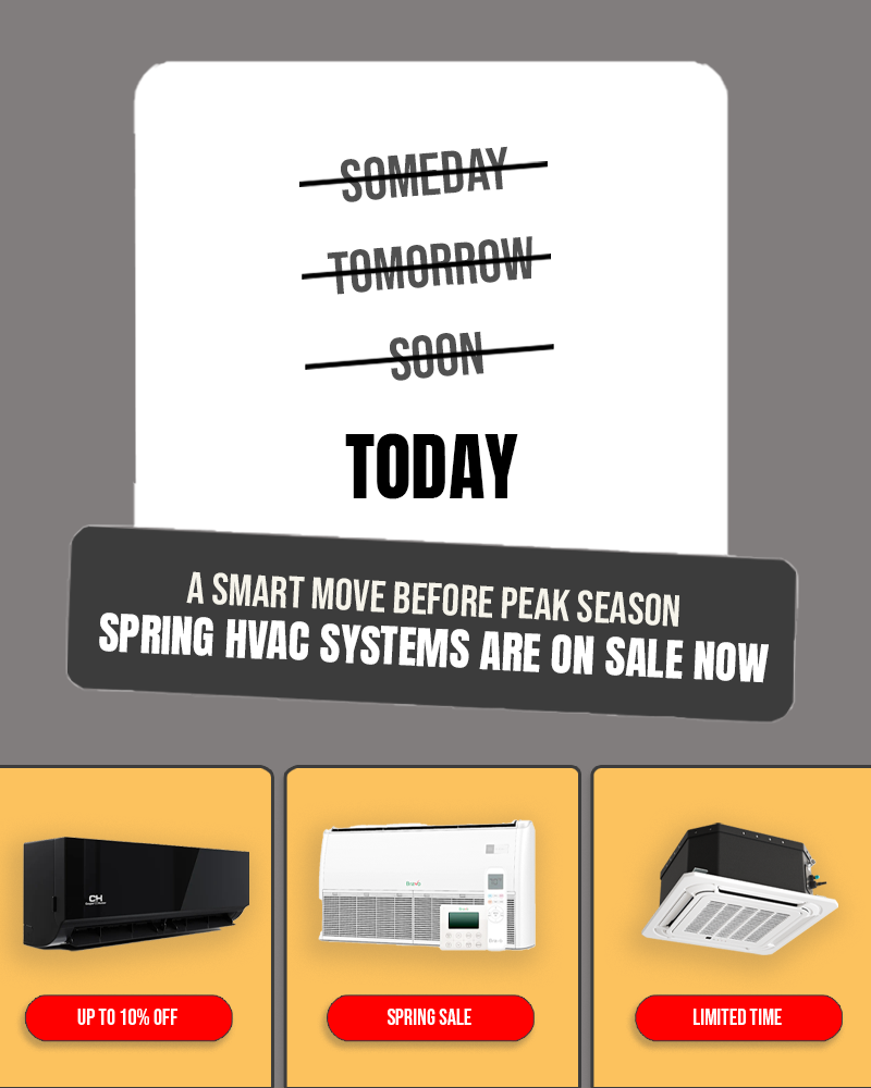 HVACSupplies Facebook ad: Limited Time Big Spring Sale Save Up to 10%