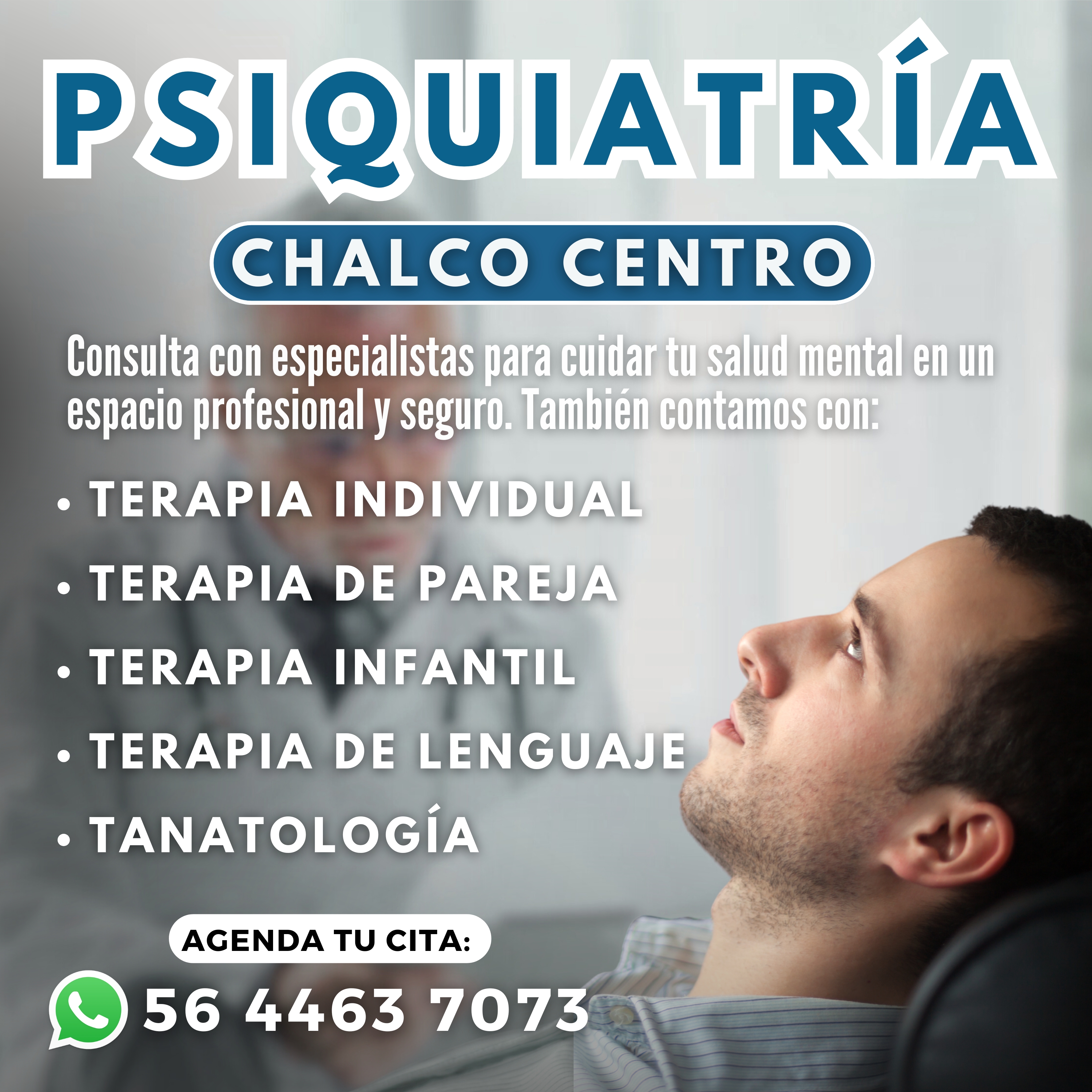 Psiqomedic Especialidades Chalco Facebook ad: PSIQUIATRÍA CHALCO CENTRO