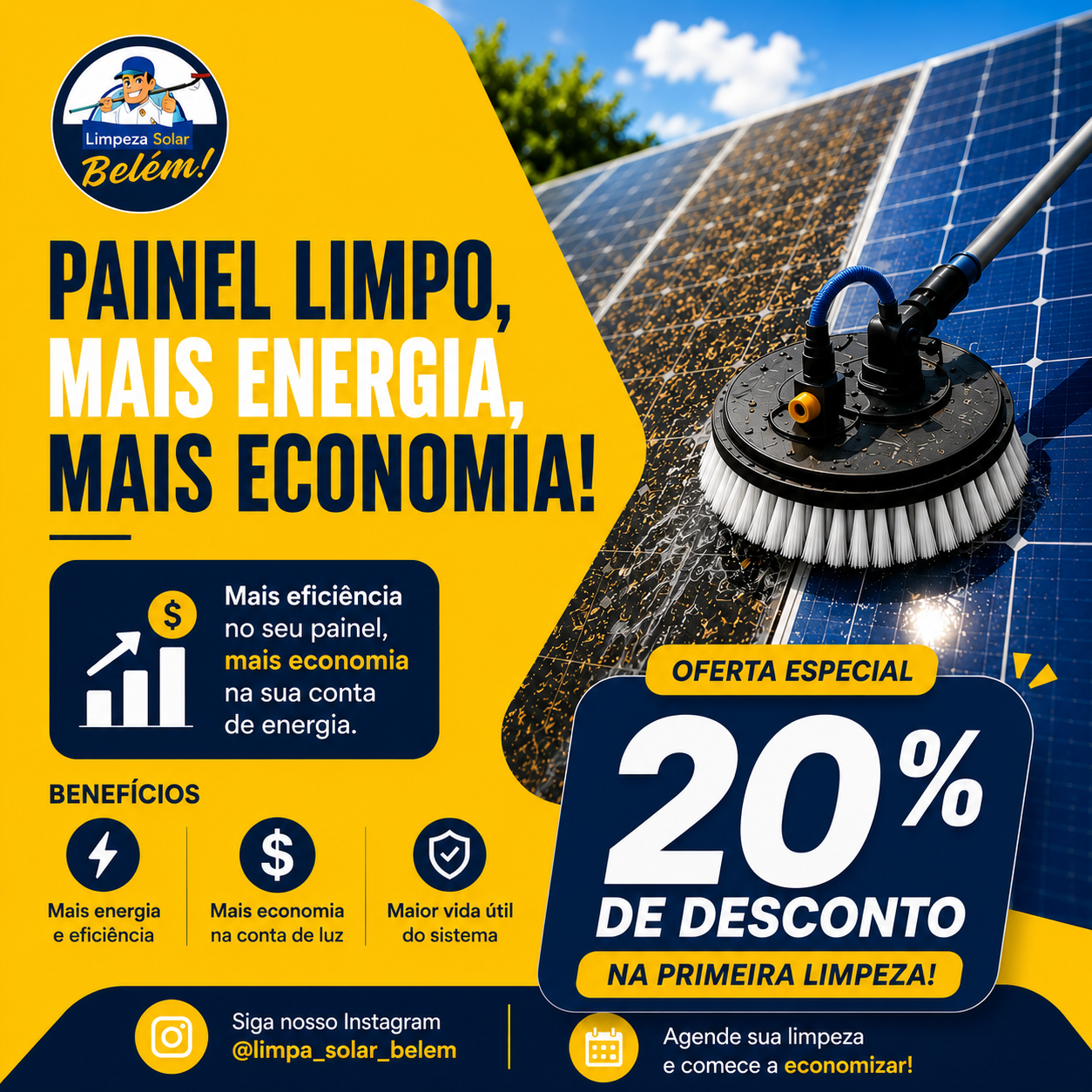 Limpa Solar Belém Facebook ad
