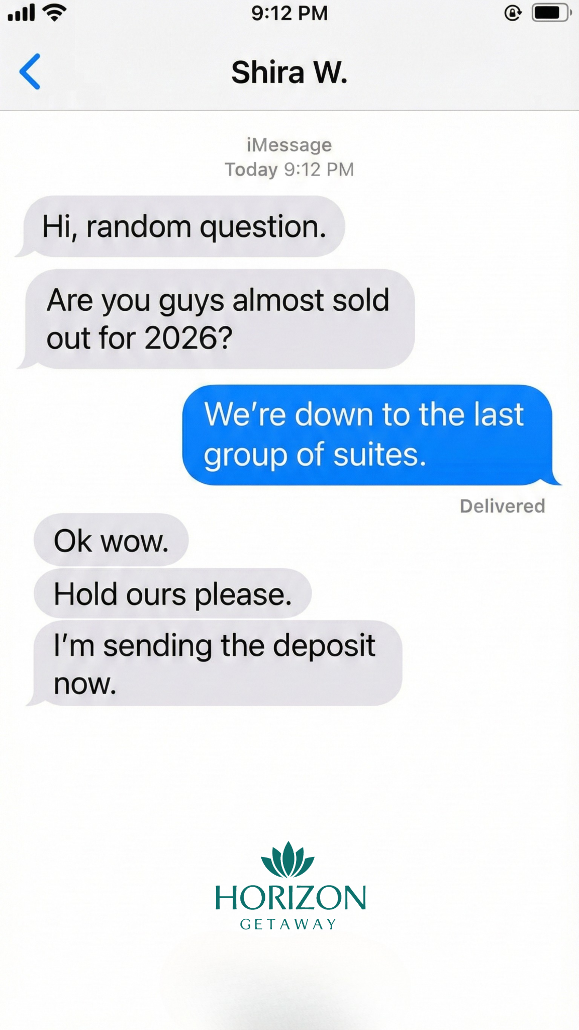 Horizon Getaway Facebook ad