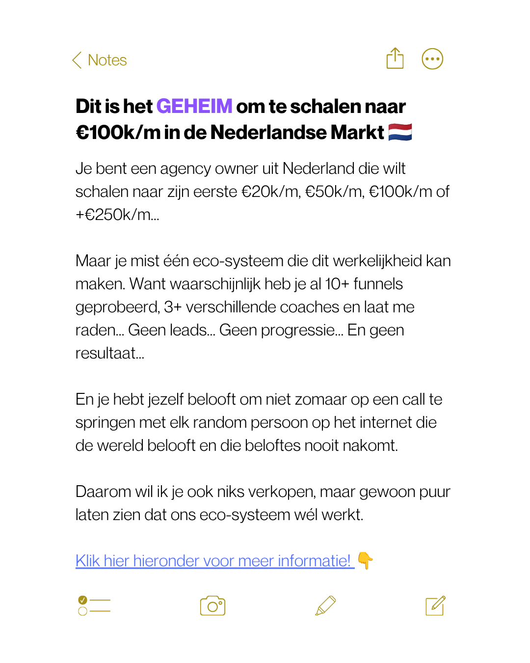 Niels De Wildt Facebook ad: Oke. Het zal maar moeten.